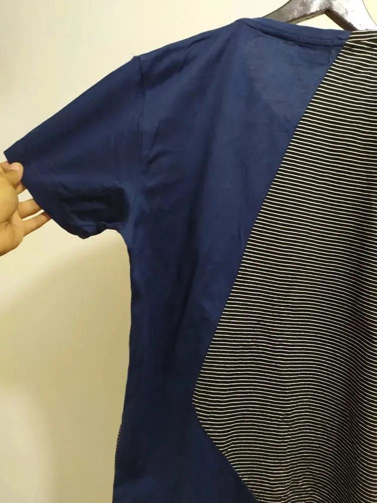 Lanvin Rare!!! Lanvin Patchwork deconstructed style Stripe Tshirt Size US M / EU 48-50 / 2 - 7 Thumbnail