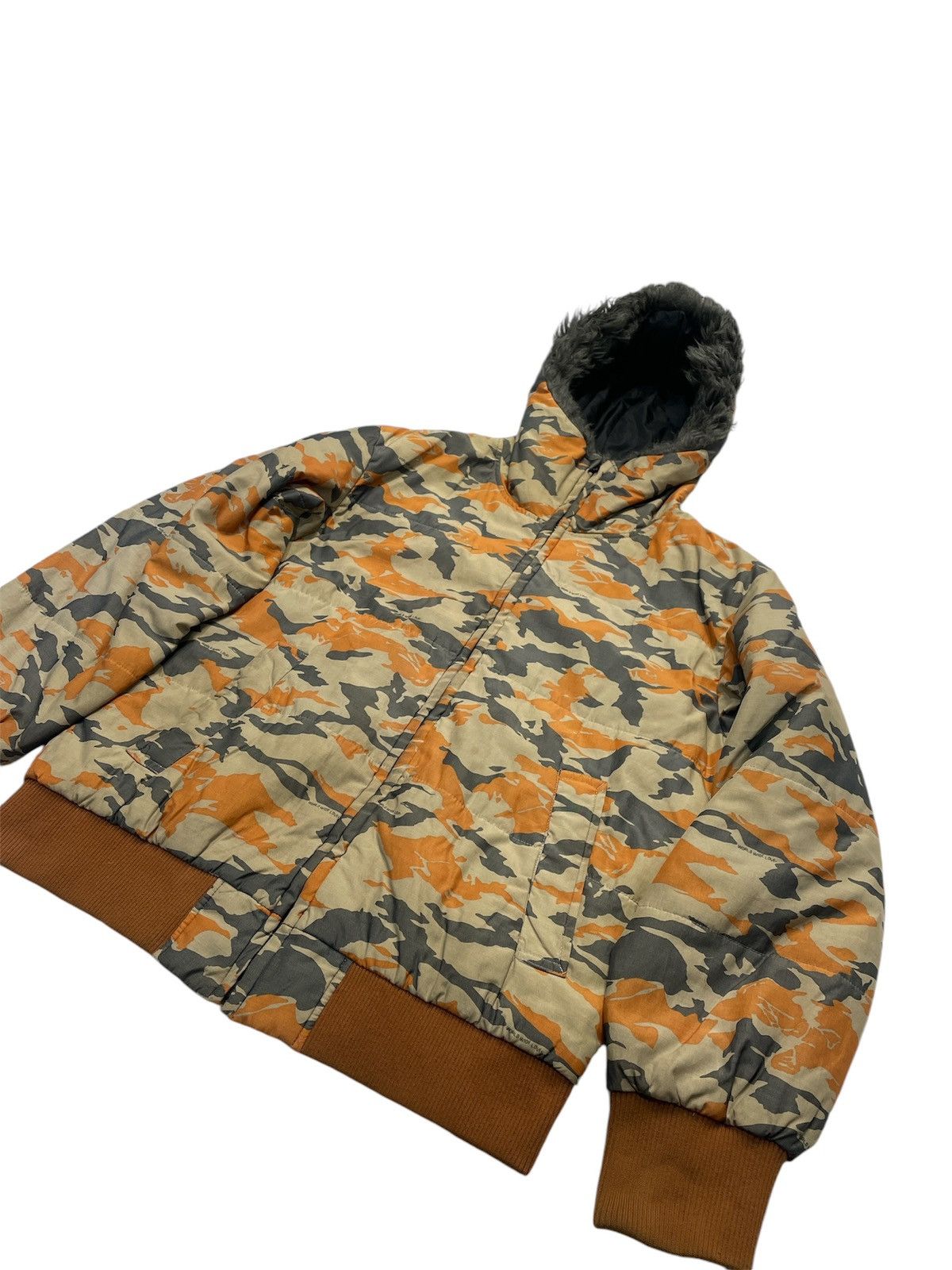 If Six Was Nine WORLD WIDE LOVE CAMOUFLAGE FUR HOODIES JACKET Size US M / EU 48-50 / 2 - 2 Thumbnail