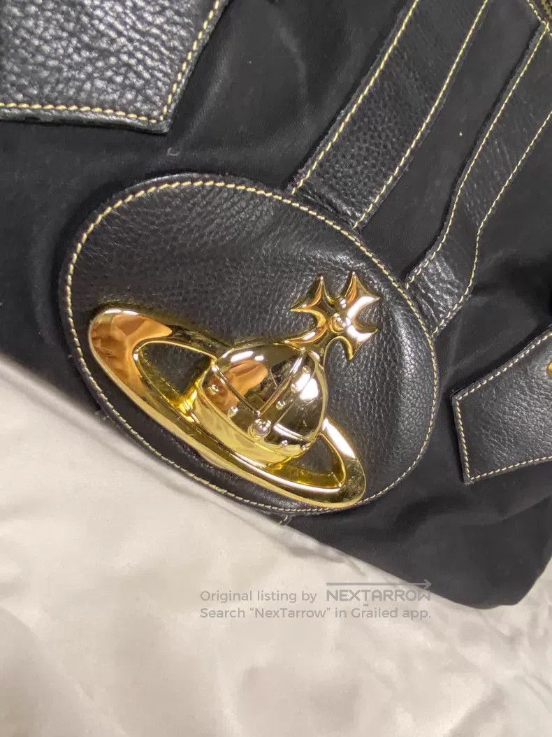 Vivienne Westwood vivienne westwood Boston bag with Saturn large logo, Black Size ONE SIZE - 5 Thumbnail