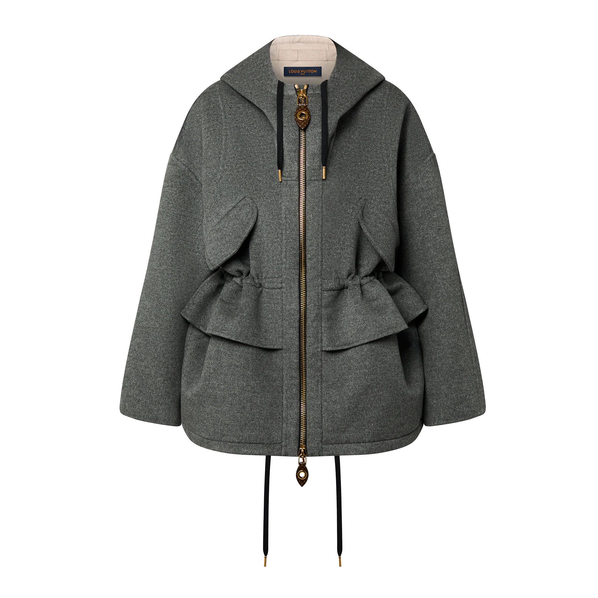 Louis Vuitton o1flszh0925 Double Face Peplum Jacket in Grey Size XS / US 0-2 / IT 36-38 - 1 Thumbnail