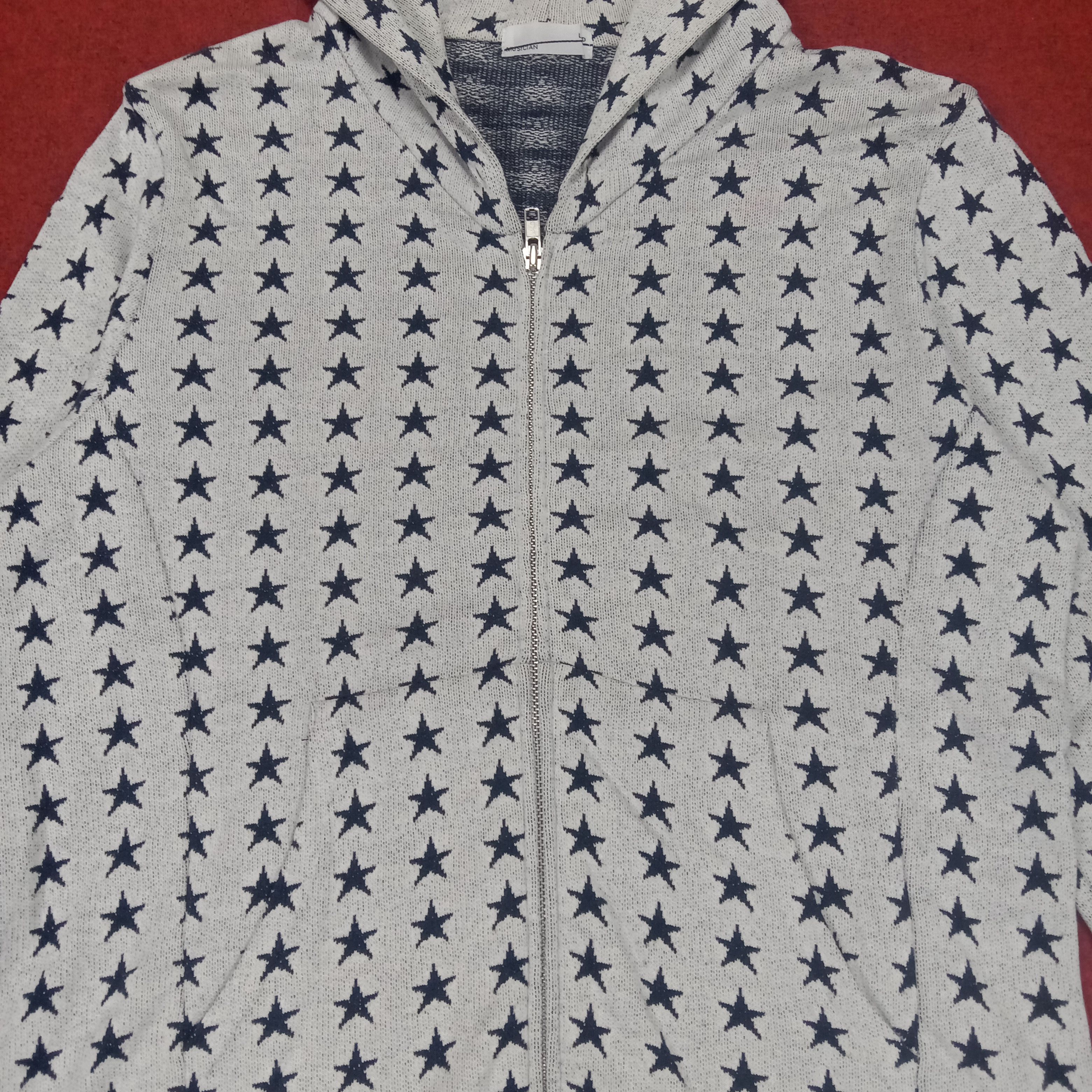 Japanese Brand × Lad Musician × Vintage Lad Musician Fullprint Star Design Streetwear Zipper Hoodies Size XS / US 0-2 / IT 36-38 - 2 Thumbnail