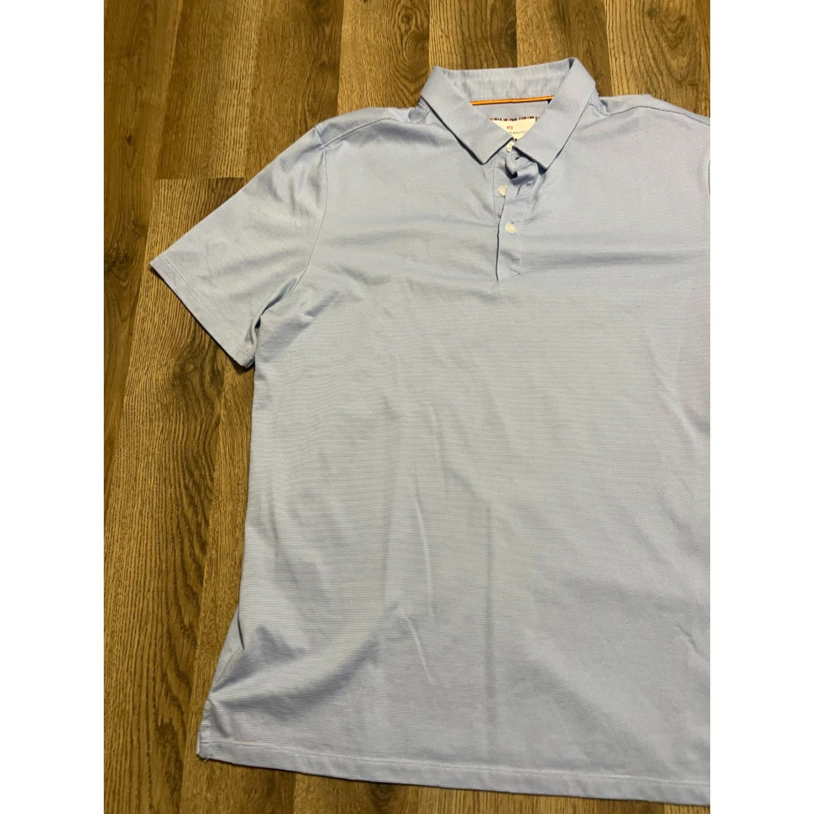 Vintage Modern Ambition Shirt Polo Short Sleeve, Men's Medium, Blue, 1/4 Buttons, Casual, Regular Fit Size US M / EU 48-50 / 2 - 3 Thumbnail