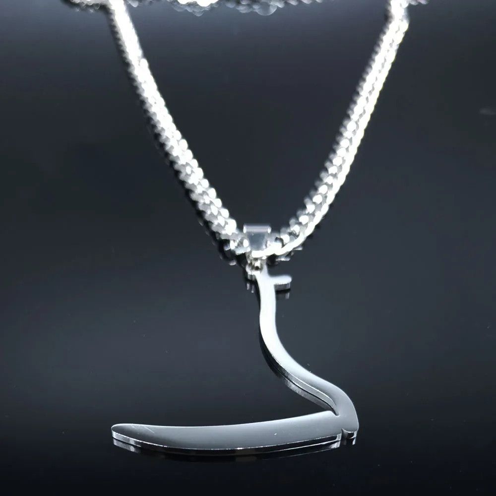 Jewelry Grim Reaper Sickle Pendant Necklace Emblem Talisman Size ONE SIZE - 2 Thumbnail