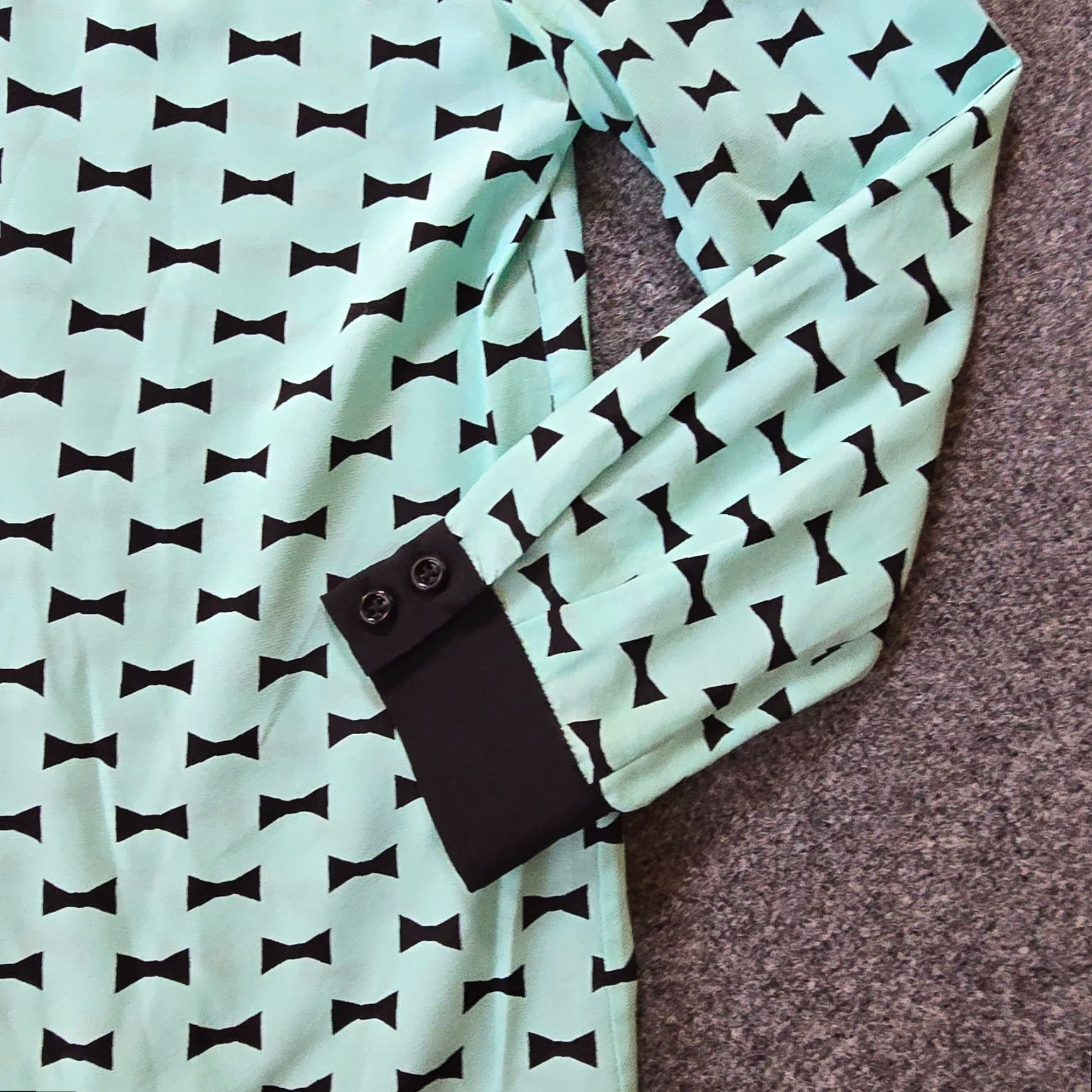 Vintage kate spade new york Blouse Womens Size 2 Silk Collared Bow Green Black Preppy Pin Up Casual Office Size XS / US 0-2 / IT 36-38 - 4 Thumbnail