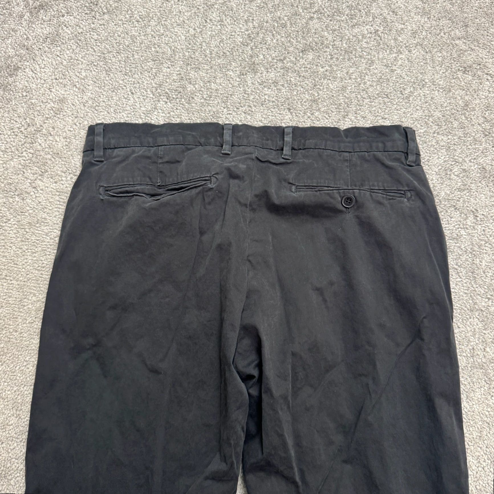 Vintage Etiqueta Negra Pants Mens Regular Cotton Black Straight Leg Chino 33x31 M City Classic Preppy Vintage No Size US 31 - 3 Thumbnail