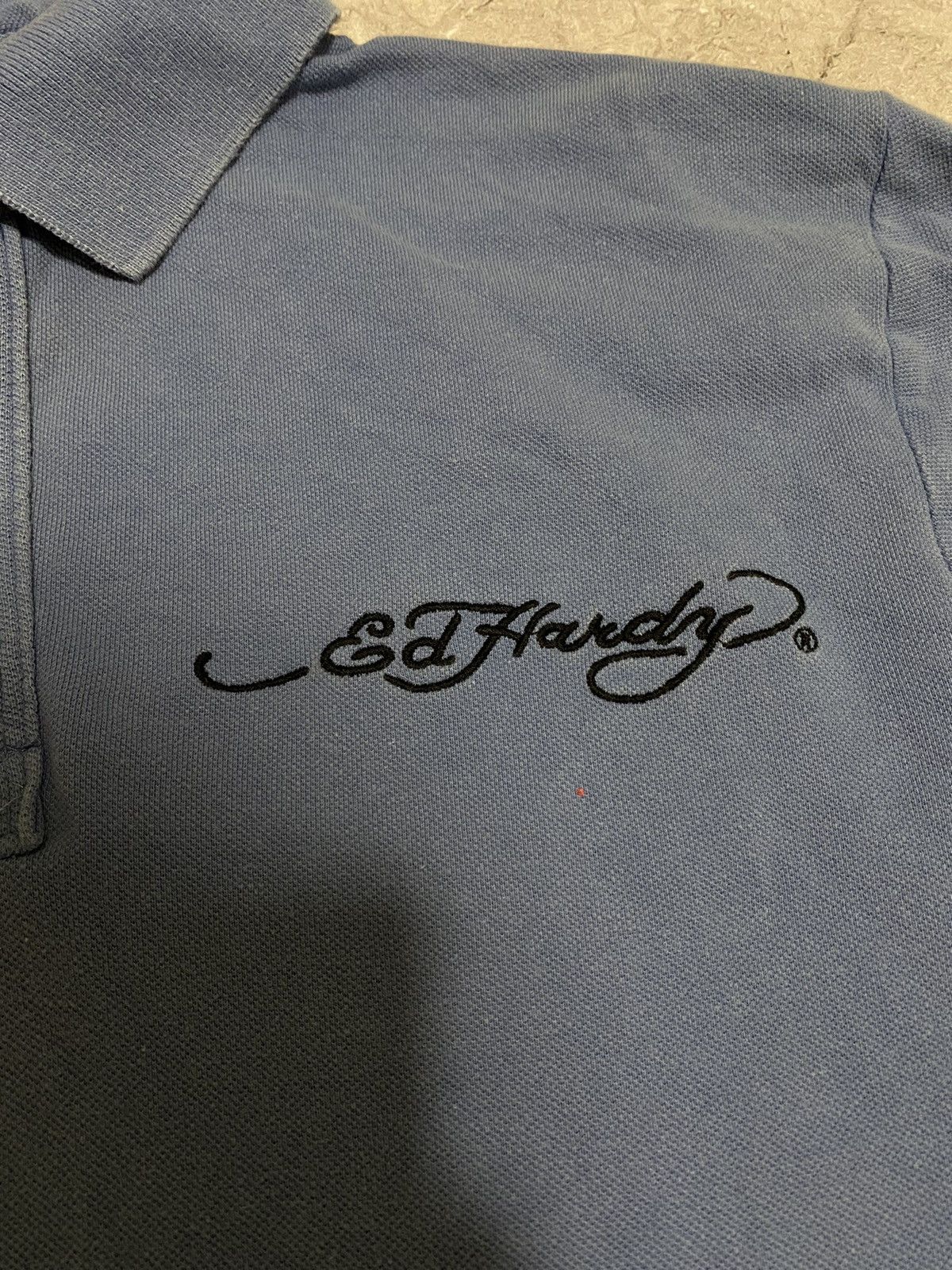 Christian Audigier × Ed Hardy × Vintage Vintage Y2K Ed Hardy By Christian Audigier Big Logo Polo Size US XXL / EU 58 / 5 - 13 Thumbnail