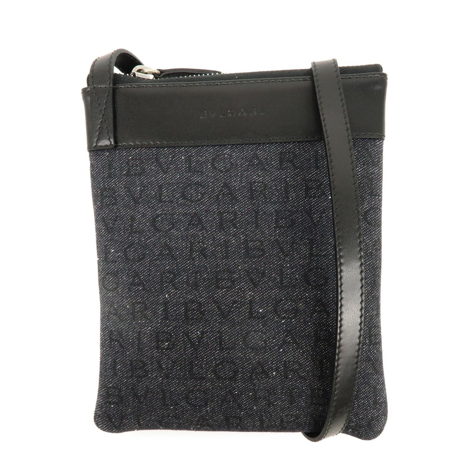 Bvlgari Bvlgari Logo Mania Denim Leather Crossbody Bag Black Size ONE SIZE - 1 Thumbnail