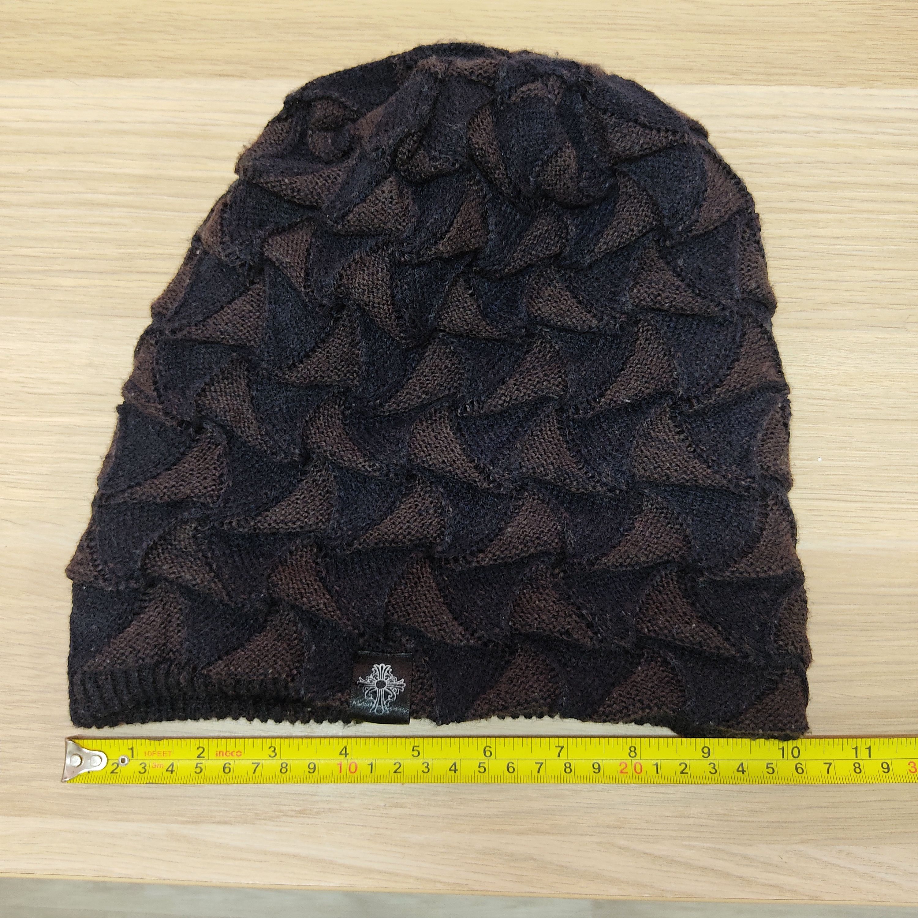 Beauty Beast Reversible Knitted Chrome of Hearts Inspired Pattern Beanie Size ONE SIZE - 8 Thumbnail