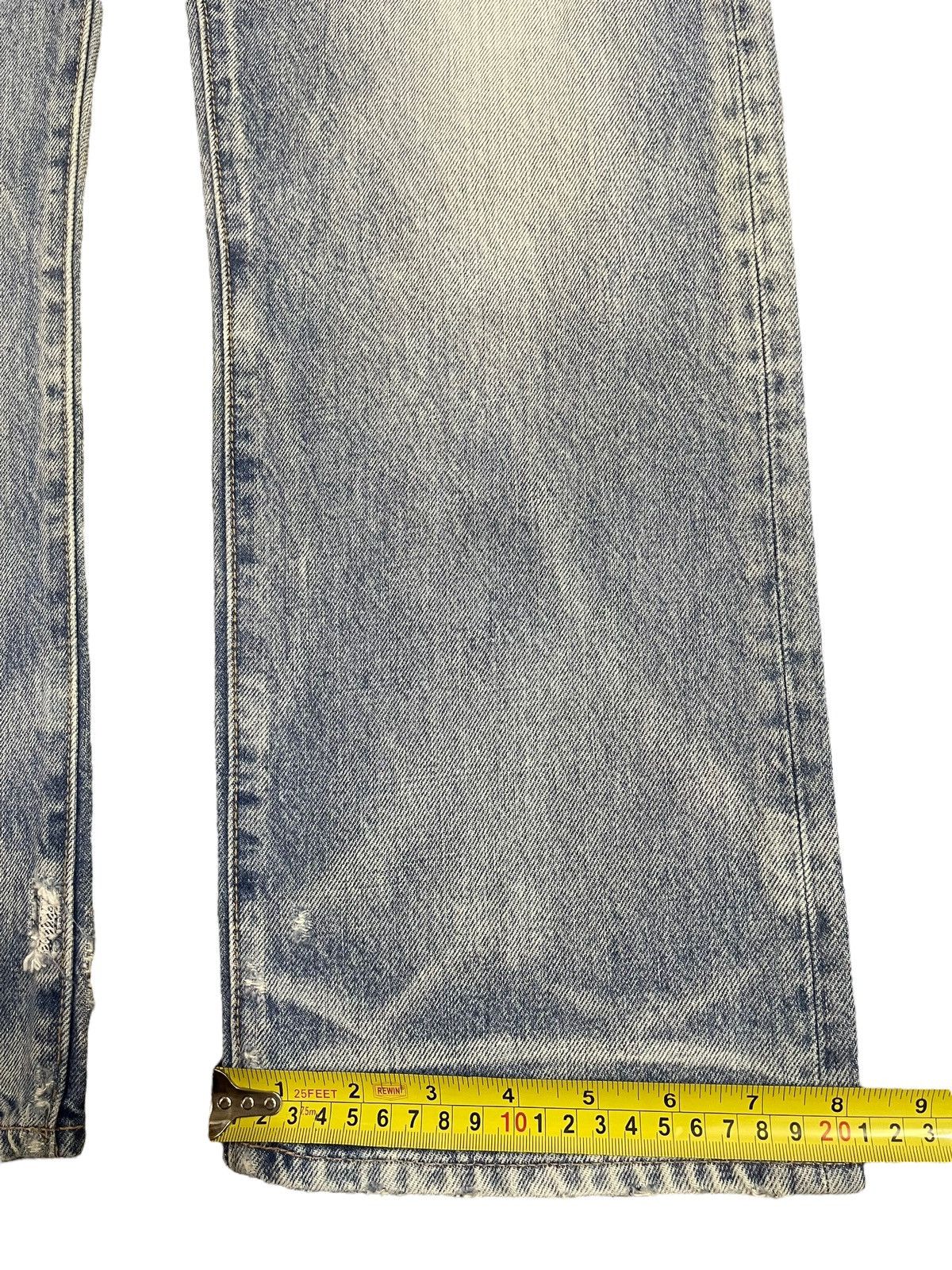 14th Addiction Vintage Japanese R.N.A Blue Bleached Distressed Loose Jeans Size US 34 / EU 50 - 17 Thumbnail