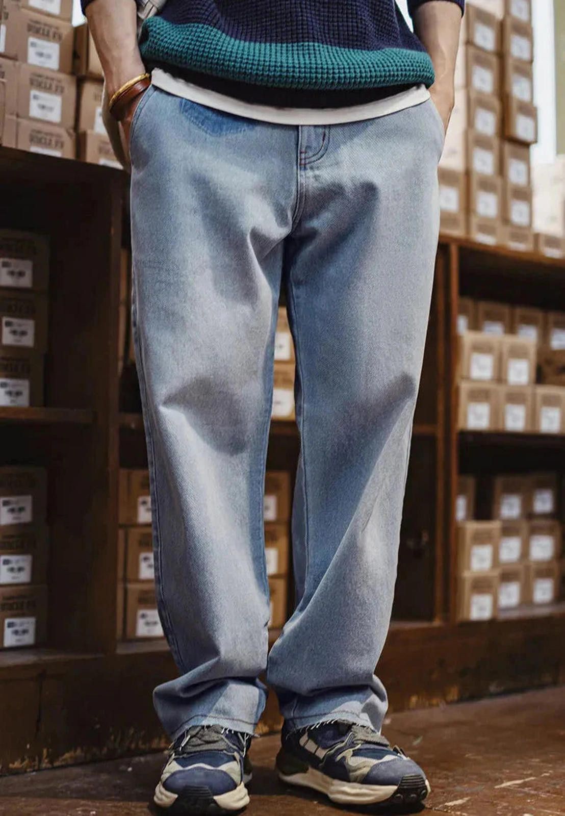 Other Straight Leg Blue Wide Leg Jeans Size US 32 / EU 48 - 7 Thumbnail
