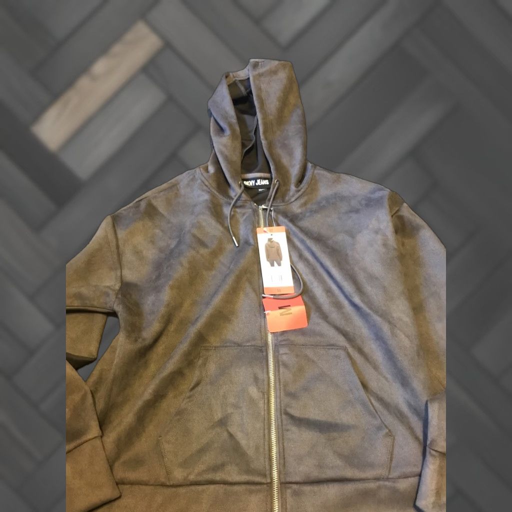 DKNY DKNY Jeans Women's Medium Long Sleeve Hooded Full Zip Up Taupe Jacket Size M / US 6-8 / IT 42-44 - 1 Thumbnail
