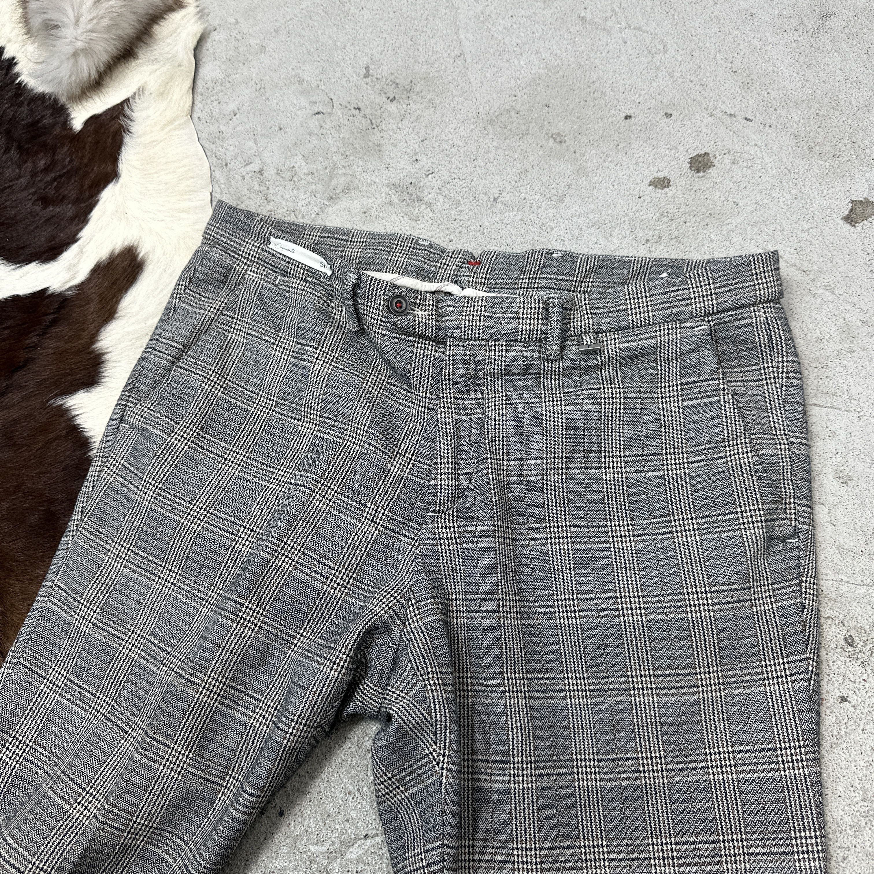Paoloni Vintage Tartan Classy Paolini Sartorial Italian Pants 00s Size US 35 - 2 Thumbnail