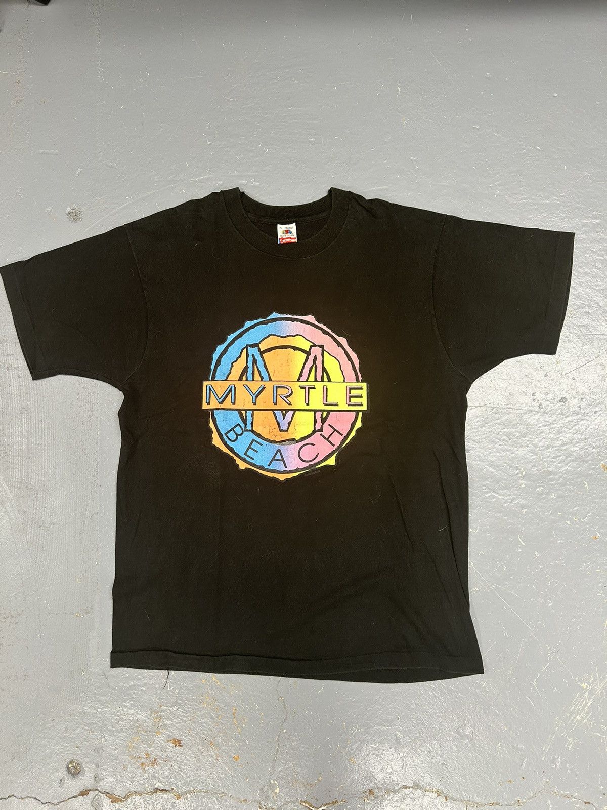 Vintage Crazy Vintage 90s Essential Myrtle Beach Black Tee Shirt Y2K Size US XL / EU 56 / 4 - 1 Thumbnail