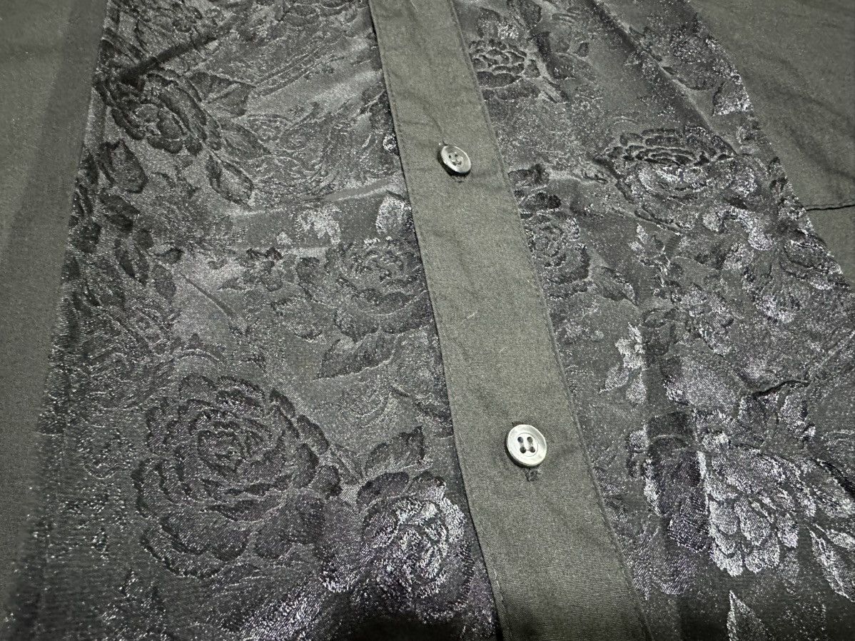 Japanese Brand 🔥Rare Zienkuie Uomo Black Rose Frill Shirt Goth Size US L / EU 52-54 / 3 - 4 Thumbnail