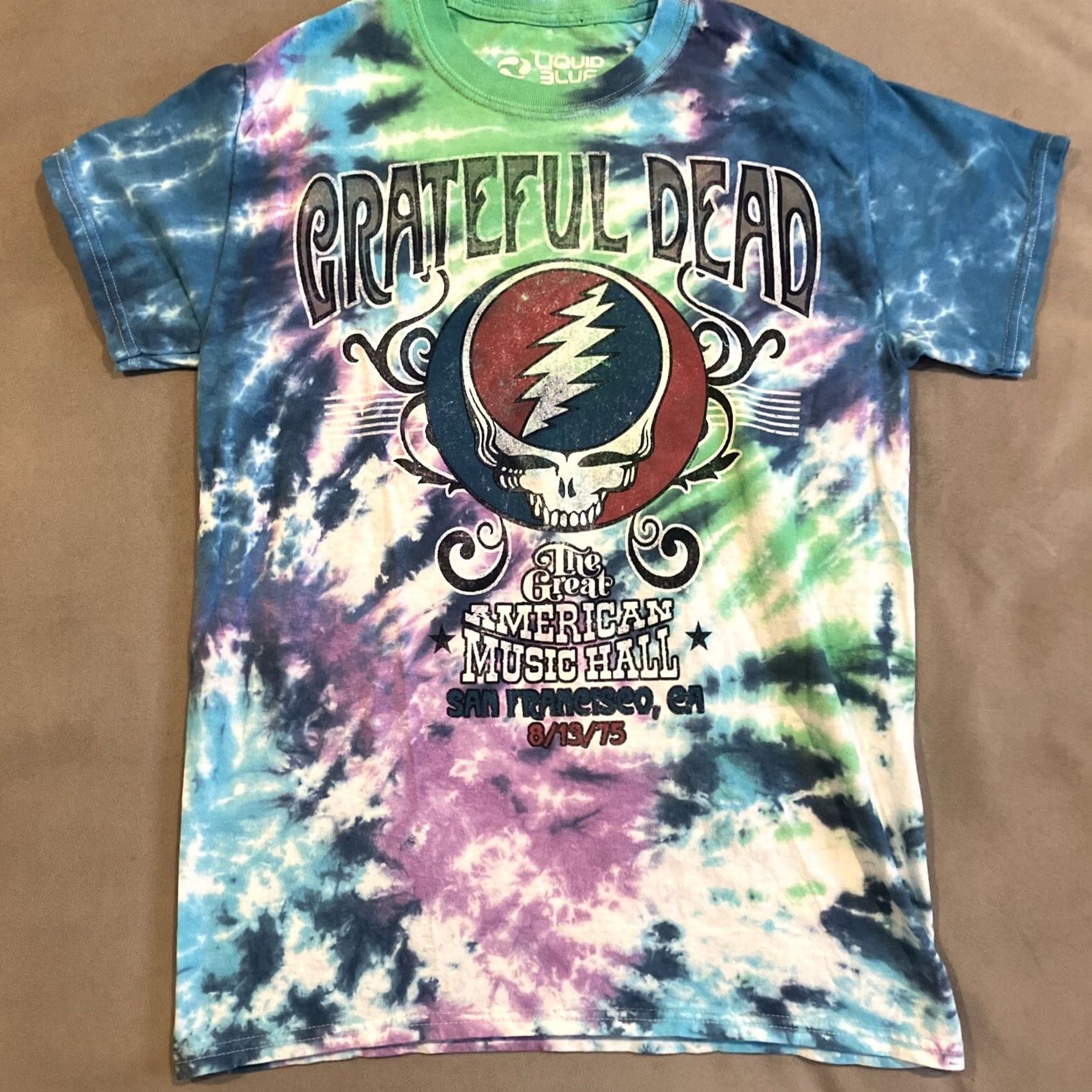 Liquid Blue Grateful Dead Liquid Blue Great American Music Hall Tie Dye T Shirt S Multicolor Music Men Short Sleeve T-Shirt Small Size US S / EU 44-46 / 1 - 2 Thumbnail