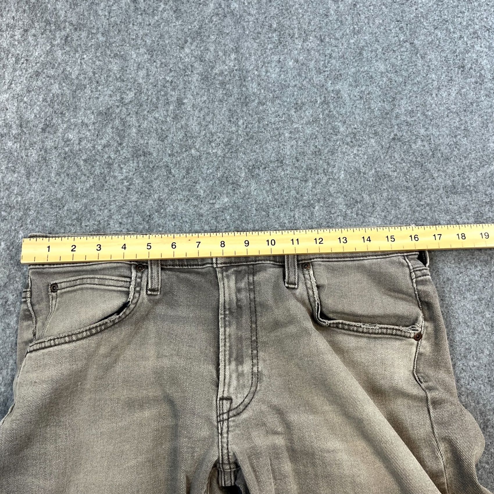 Lee Lee Mens Jeans Slim Fit 32 32 Light Grey Wash Denim Zip Fly 5-Pocket Tapered Size US 32 / EU 48 - 6 Thumbnail