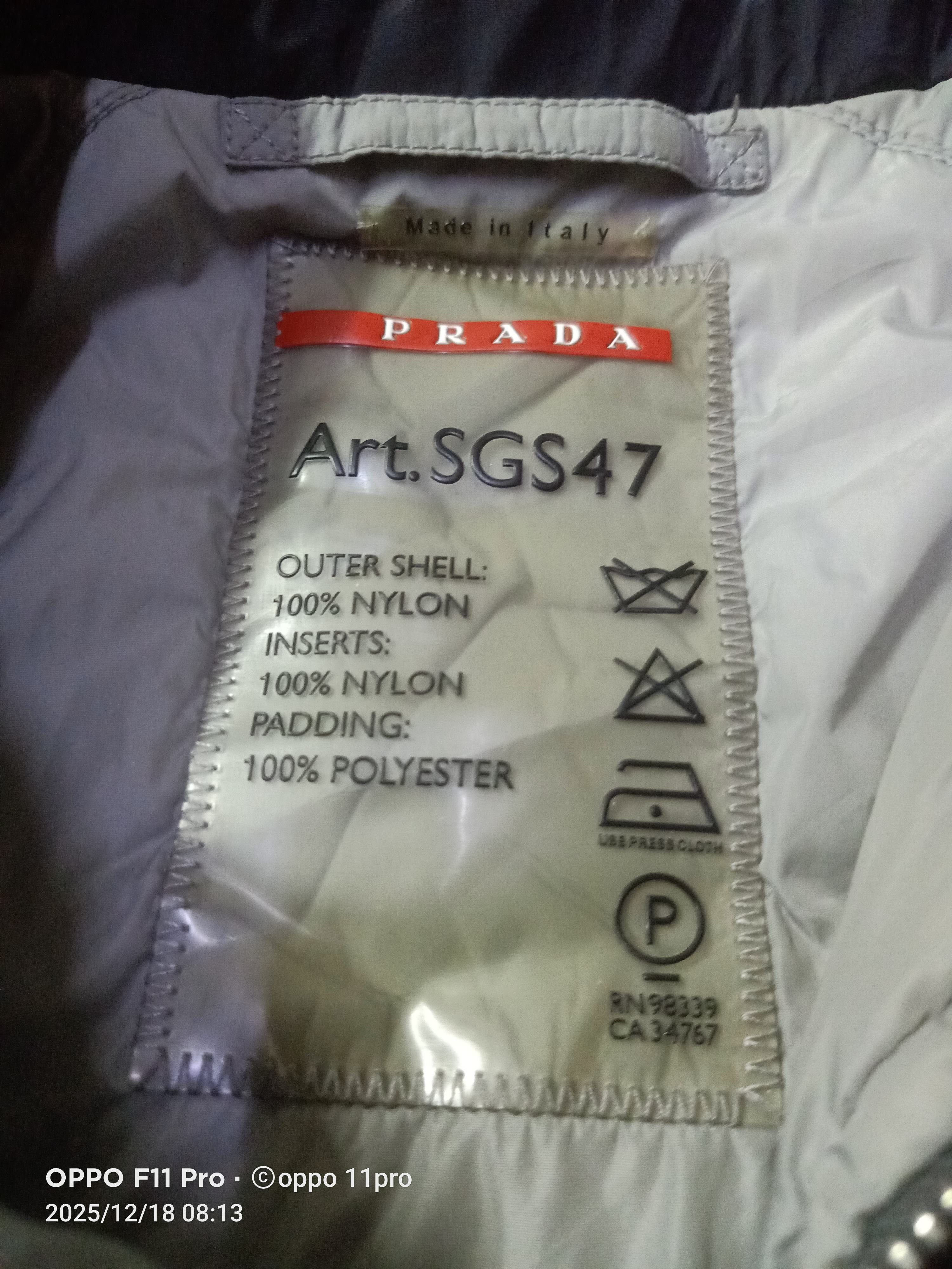 Prada 🌟Prada Art. SGS47 MEN NYLON ZIP JACKET 🌟 Size US M / EU 48-50 / 2 - 4 Thumbnail