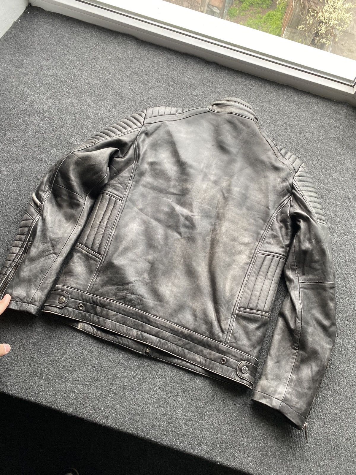 Japanese Brand 🔥Dirty 12 Opium Punk leather jacket racing moto mens m Size US M / EU 48-50 / 2 - 14 Thumbnail