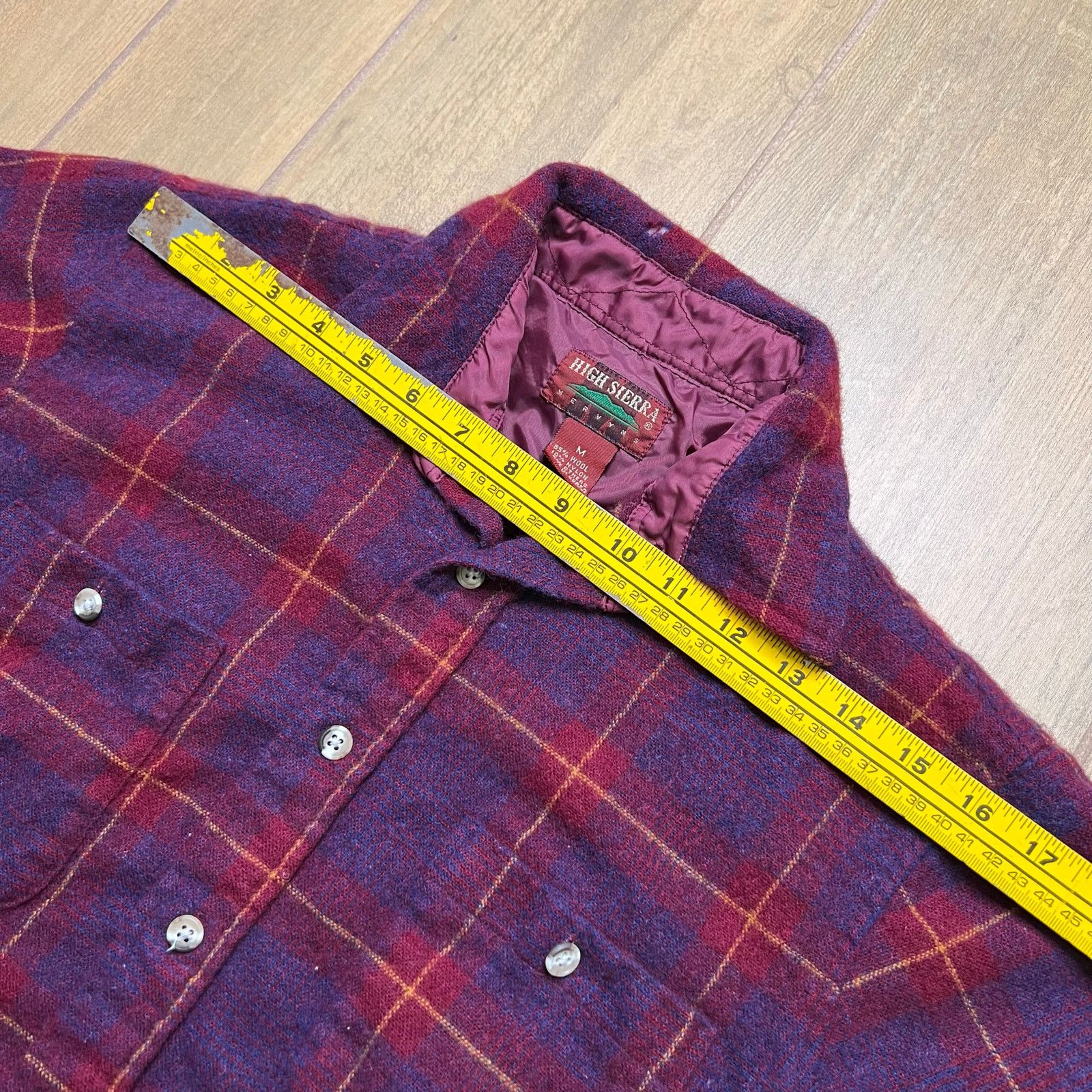 High Sierra Vintage High Sierra Wool Plaid Shirt Jacket Mens M Flaws Size US M / EU 48-50 / 2 - 8 Thumbnail