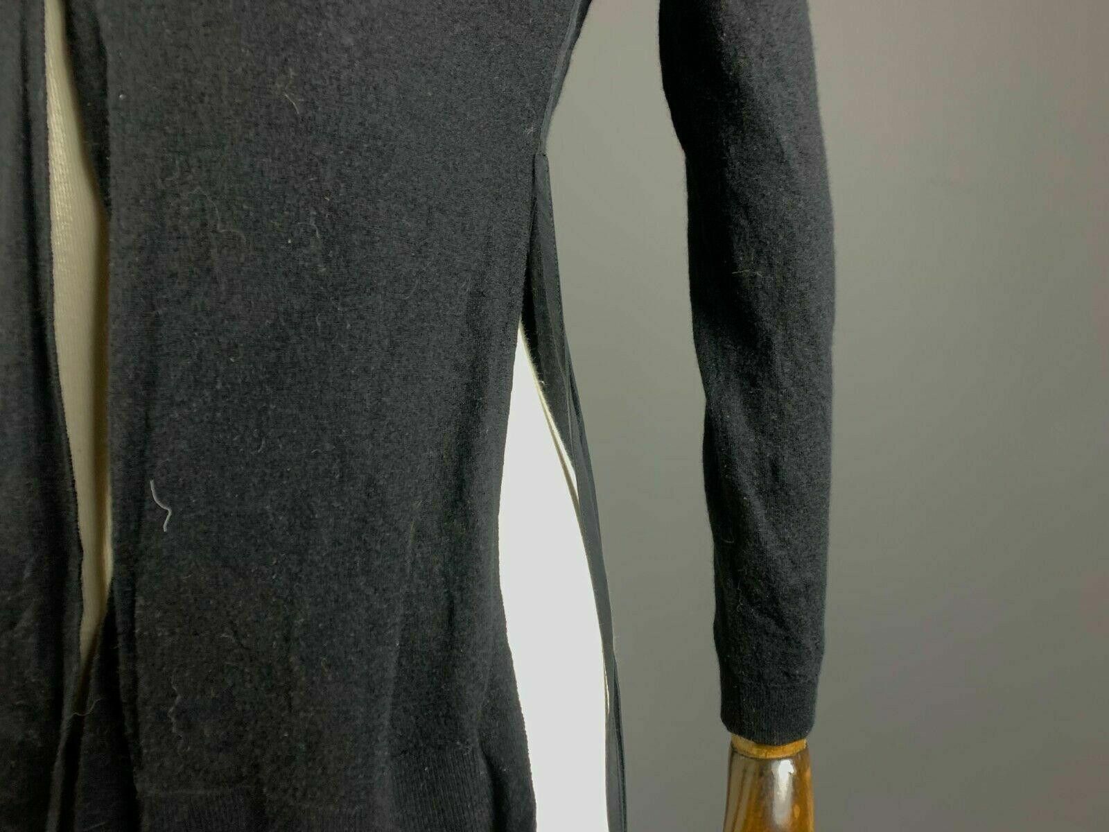 Designer Dorothee Schumacher Black Wool V-Neck Cardigan Sweater Size M / US 6-8 / IT 42-44 - 6 Thumbnail