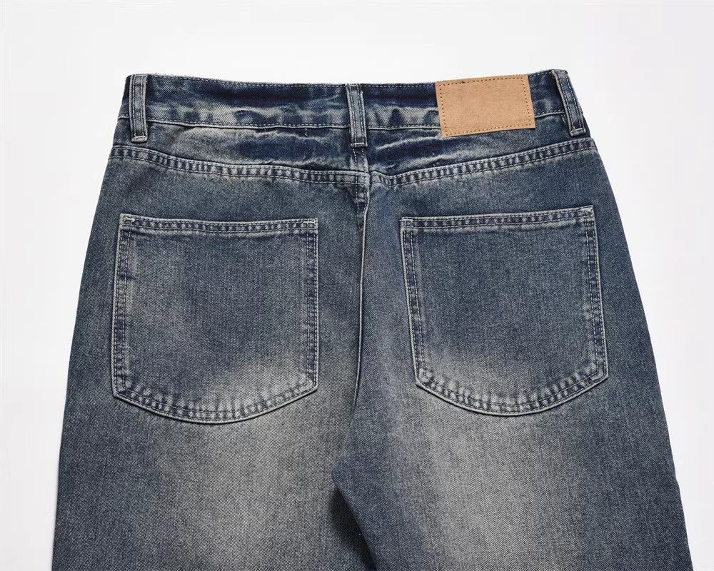 Japanese Brand × Vintage American washed men's street loose gradient bootcut jeans Size US 32 / EU 48 - 5 Thumbnail
