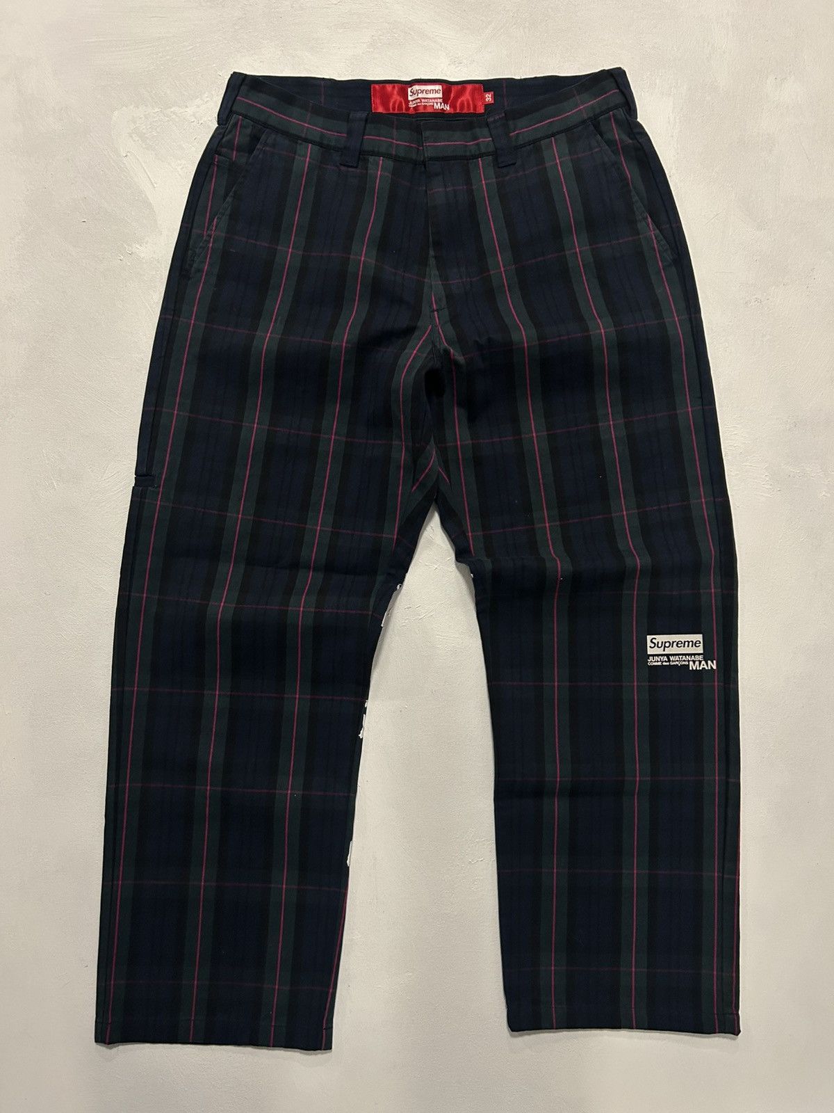 Supreme x Junya Watanabe Plaid Poem Trousers
