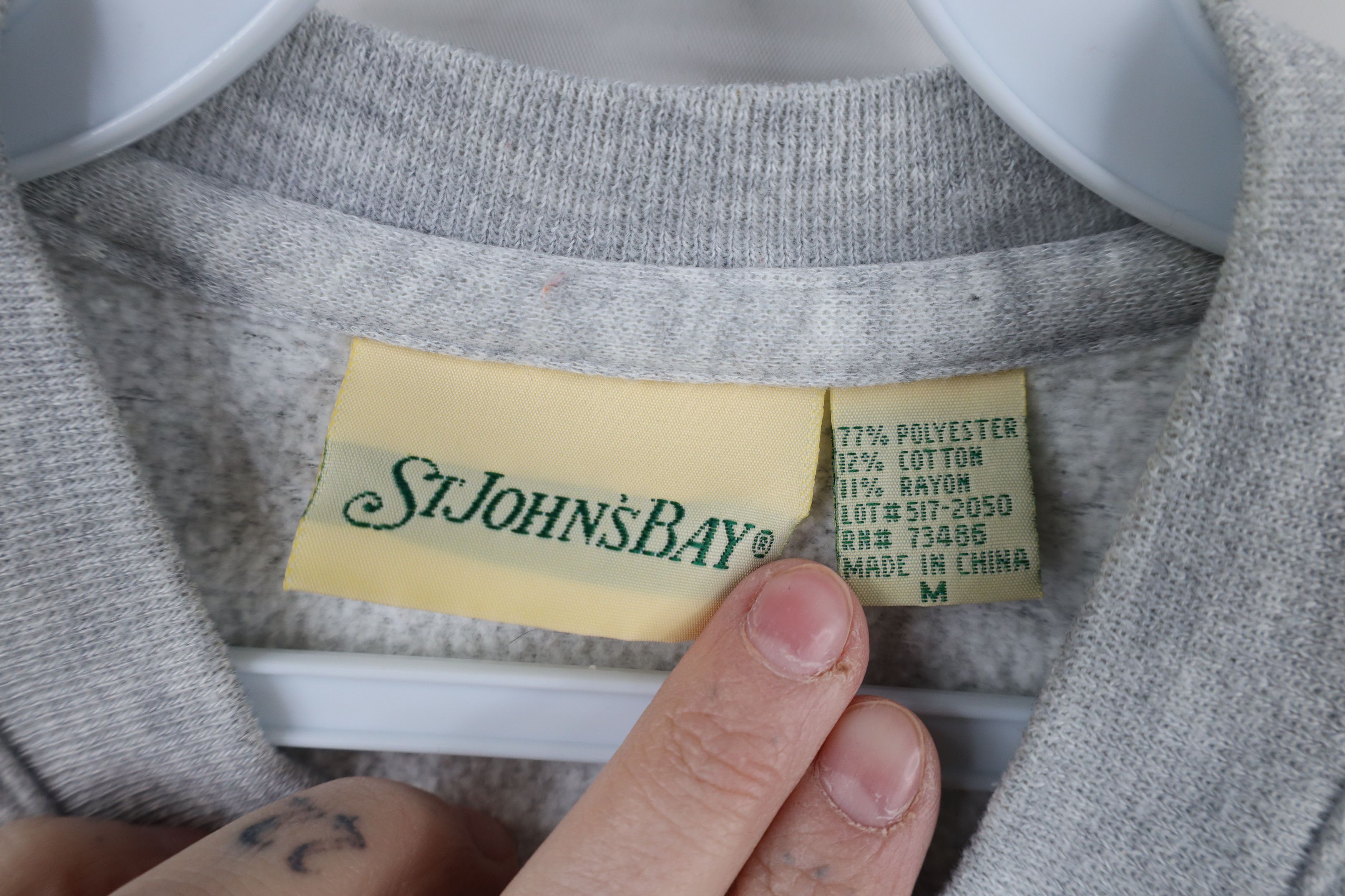Vintage Vintage 90s Streetwear Henley Sweatshirt Heather Gray Size US M / EU 48-50 / 2 - 7 Thumbnail