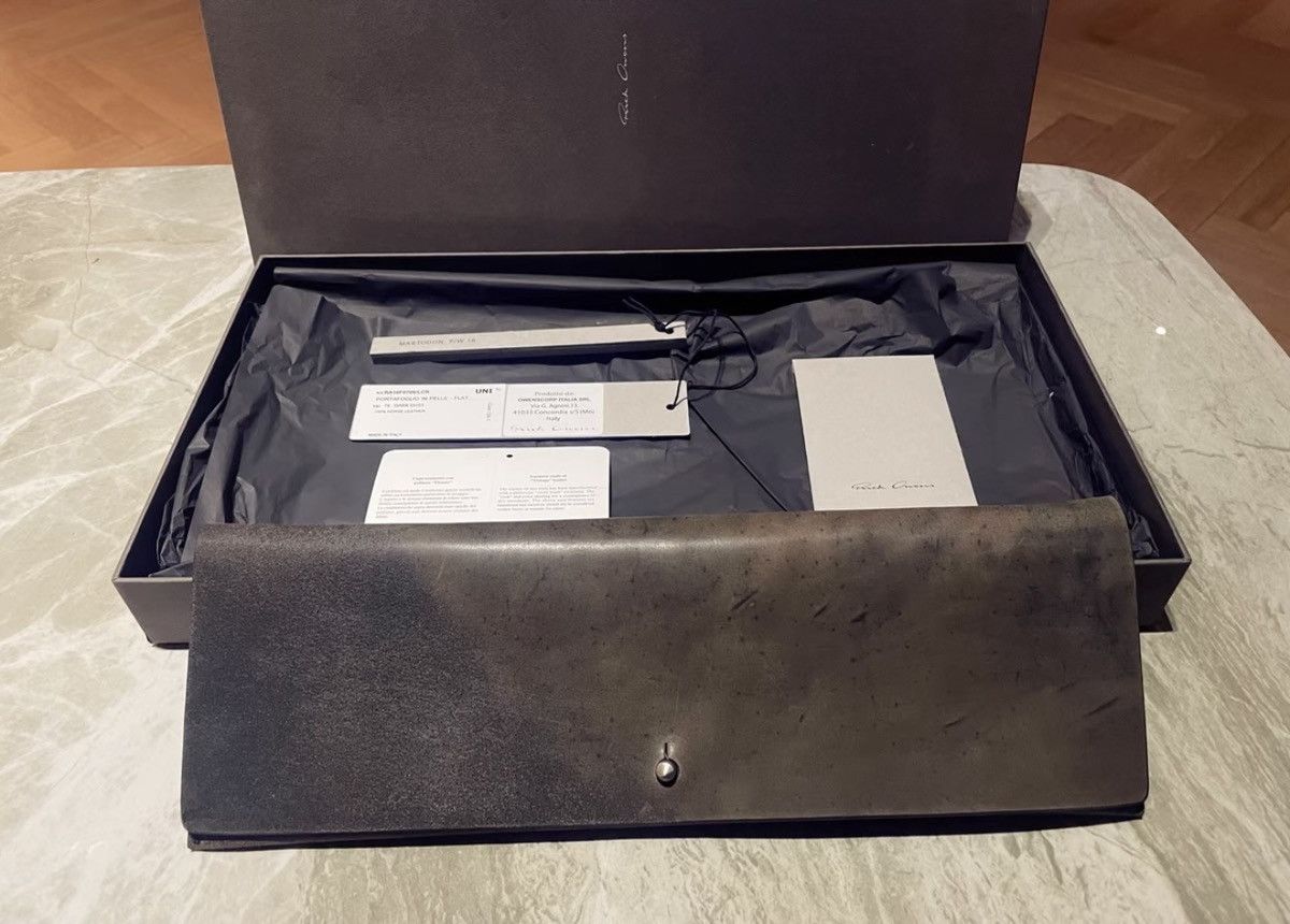 Rick Owens Rick Owens Mainline Distressed & Horsehide Long Wallet Size ONE SIZE - 2 Thumbnail