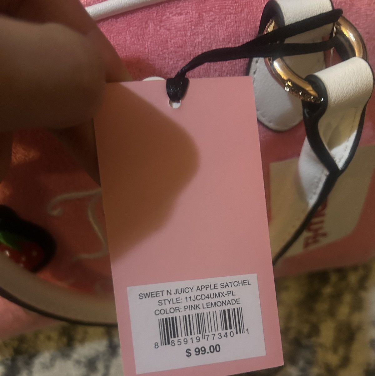 Juicy Couture Juicy Couture Sweet N Juicy Apple Satchel Pink Lemonade Size ONE SIZE - 3 Thumbnail