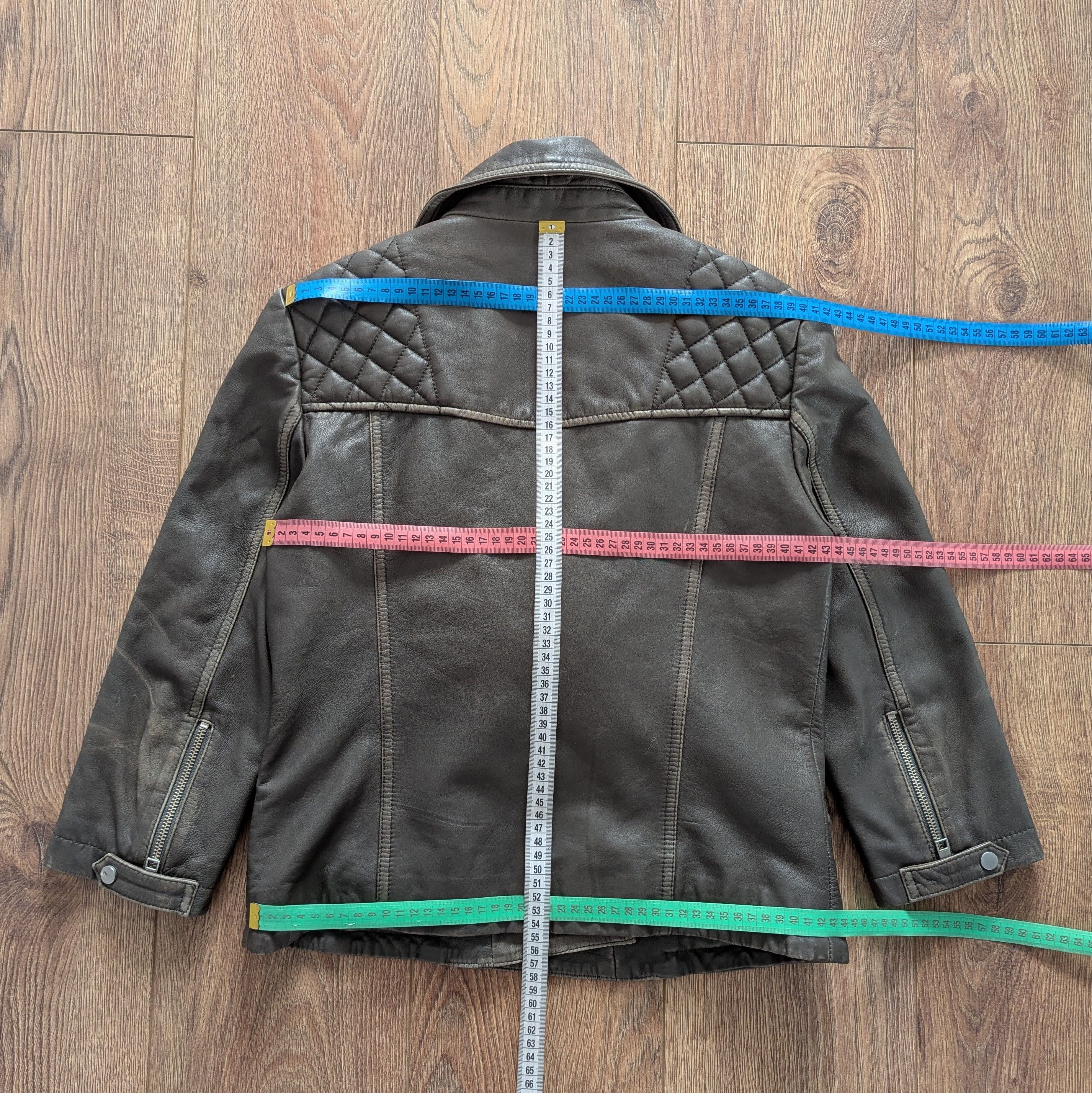 Allsaints ALLSAINTS Cropped Cargo Biker Leather Jacket With Scuffs Size M / US 6-8 / IT 42-44 - 23 Thumbnail