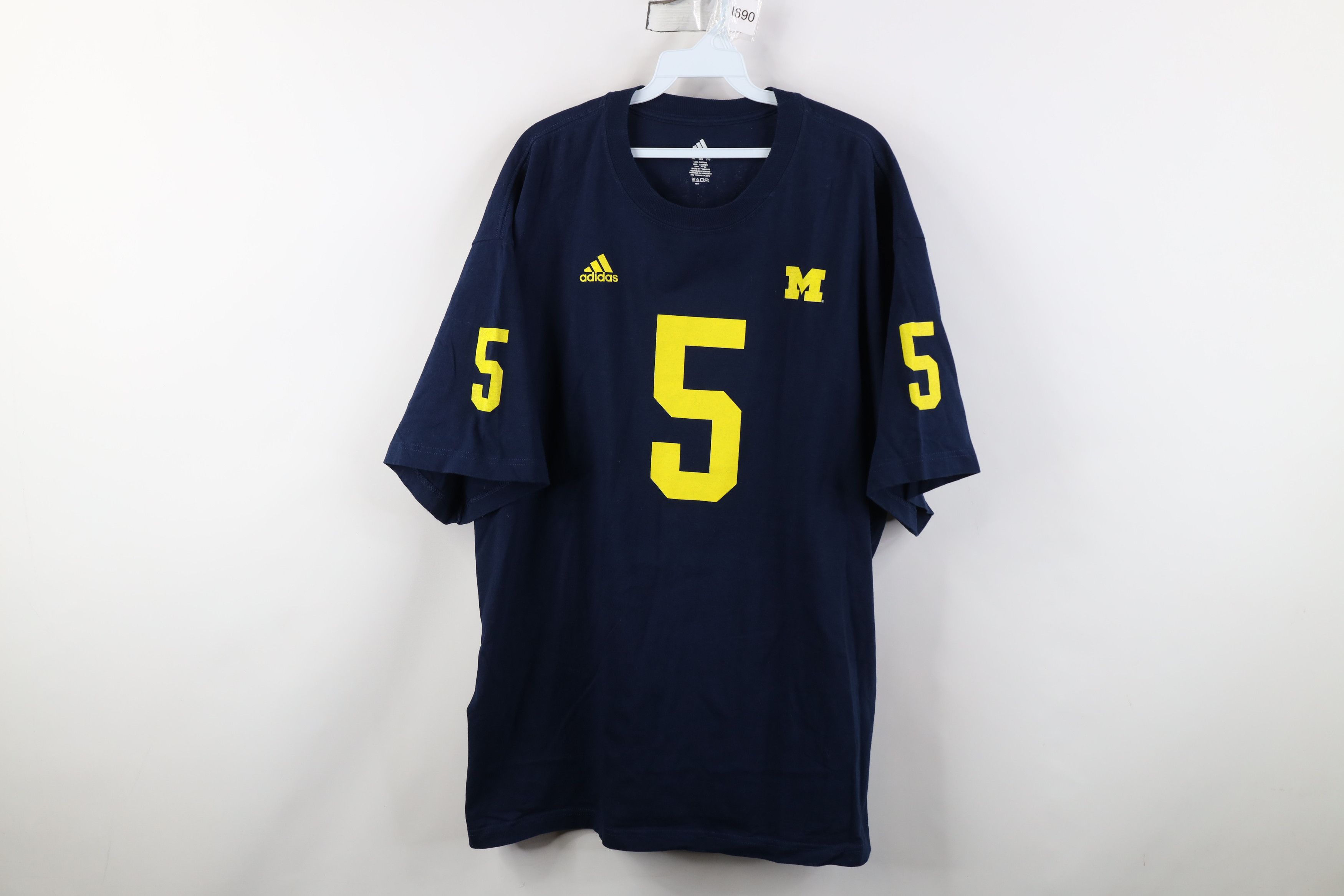 Adidas Adidas University of Michigan Football Jersey T-Shirt #5 Size US XXL / EU 58 / 5 - 1 Thumbnail