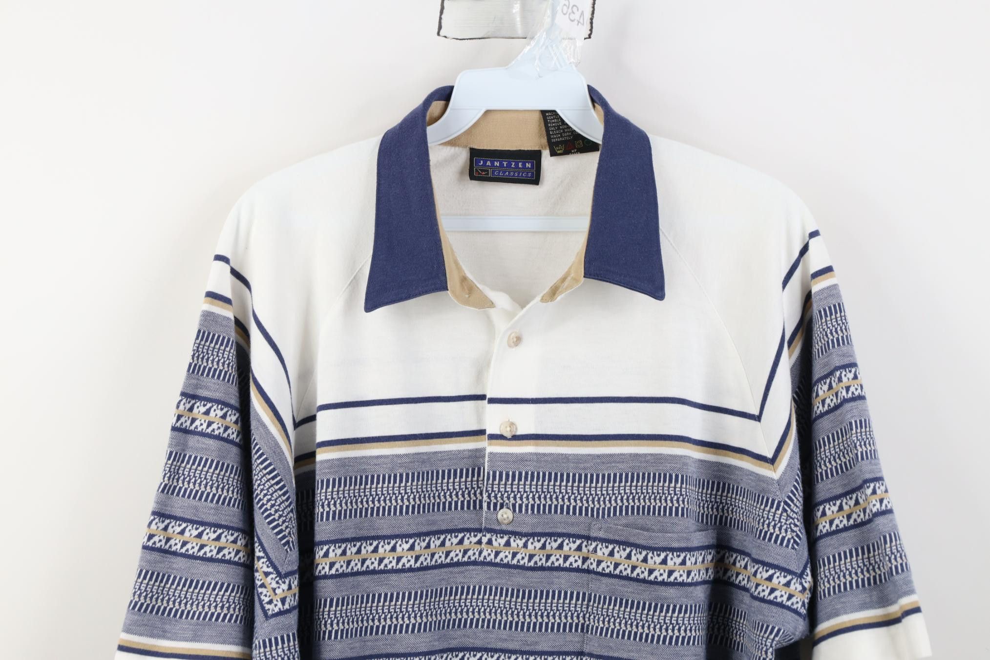 Vintage Vintage 90s Streetwear Block Knit Collared Golf Polo Shirt Size US XL / EU 56 / 4 - 2 Thumbnail