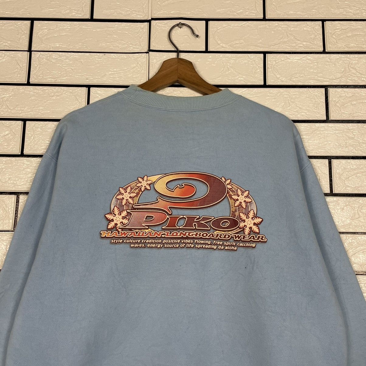 Japanese Brand Piko Hawaian Big Logo Surf Crewneck Sweatshirt Size US M / EU 48-50 / 2 - 7 Thumbnail