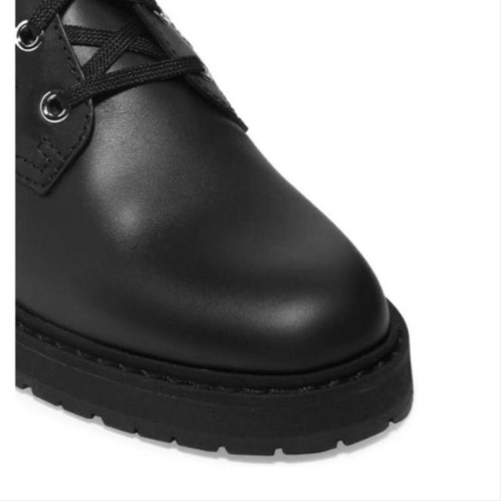 Fendi Rockoko FF logo jacquard stretch knit leather biker boots Size US 11.5 / IT 41.5 - 5 Thumbnail