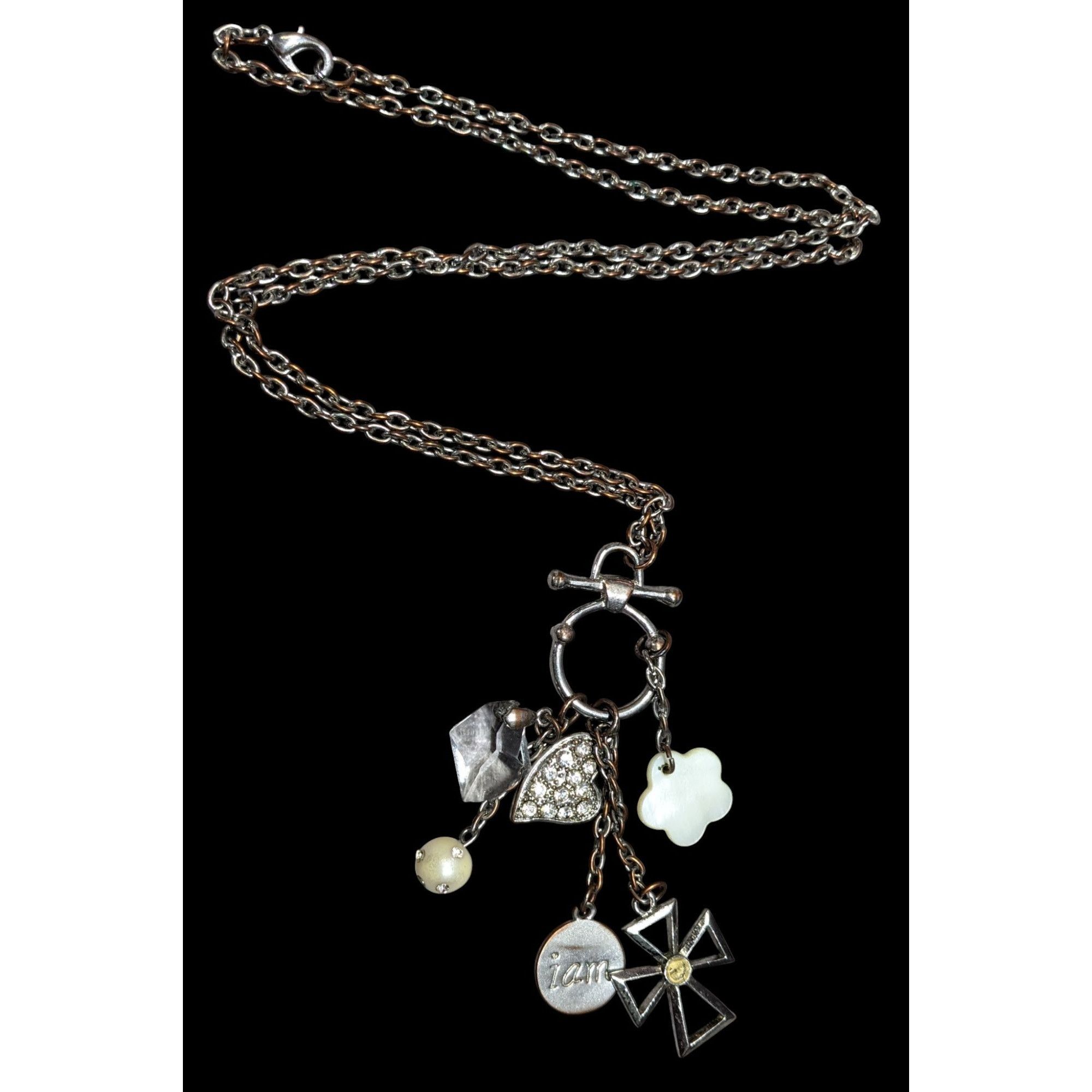 Other Vintage Religious Inspirational Multi Charm Cross Pendant Ne Size ONE SIZE - 1 Thumbnail