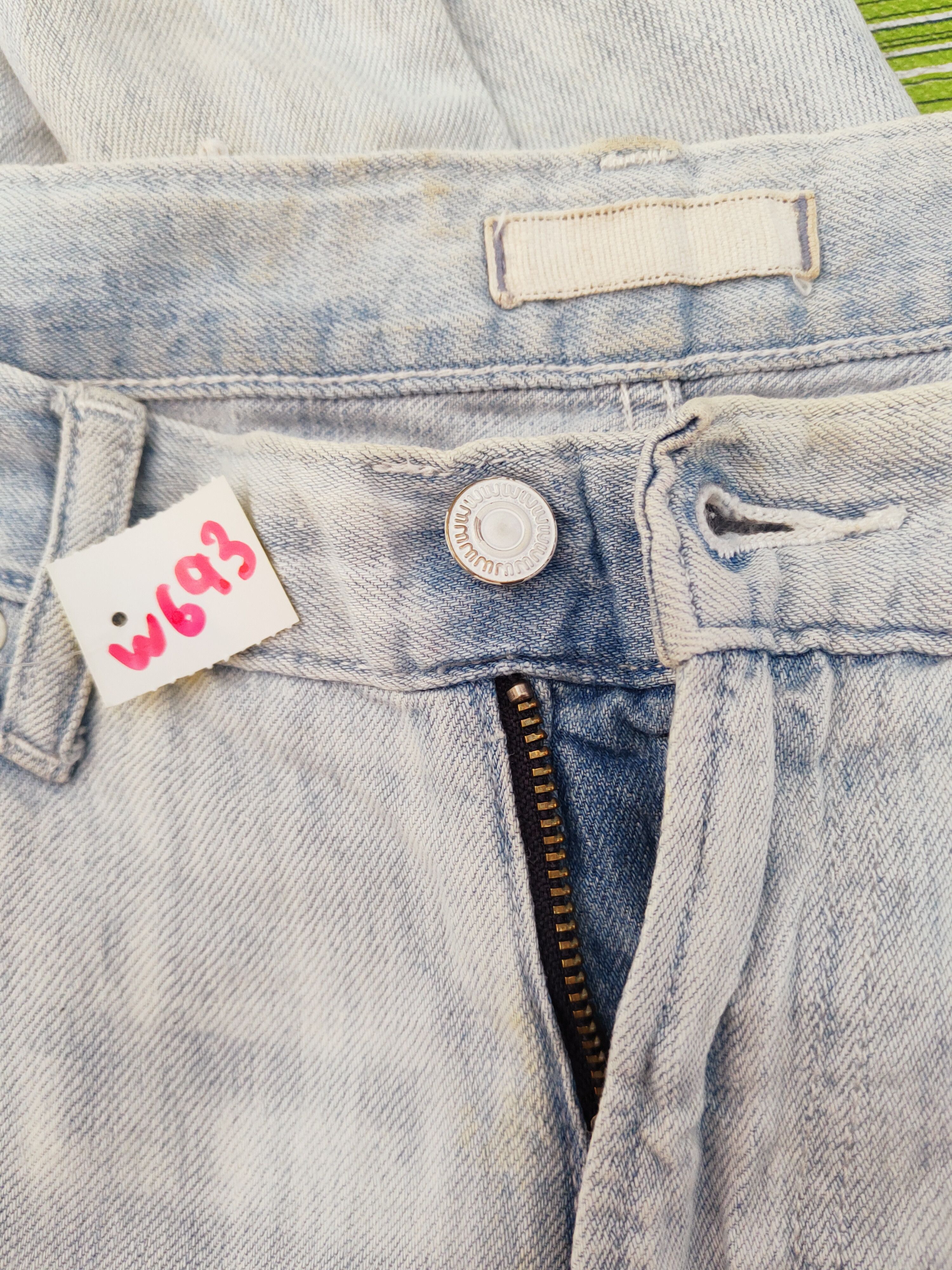 Japanese Brand Uniqlo Blue Faded Distressed Ripped Jeans #W693 Size US 35 - 15 Thumbnail