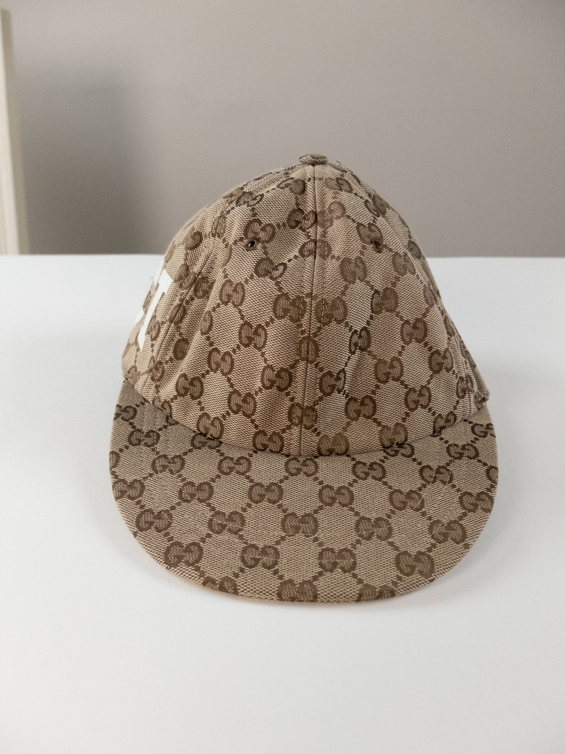 Gucci GUCCI beige GG Web logo canvas baseball cap Medium NWT Size ONE SIZE - 3 Thumbnail
