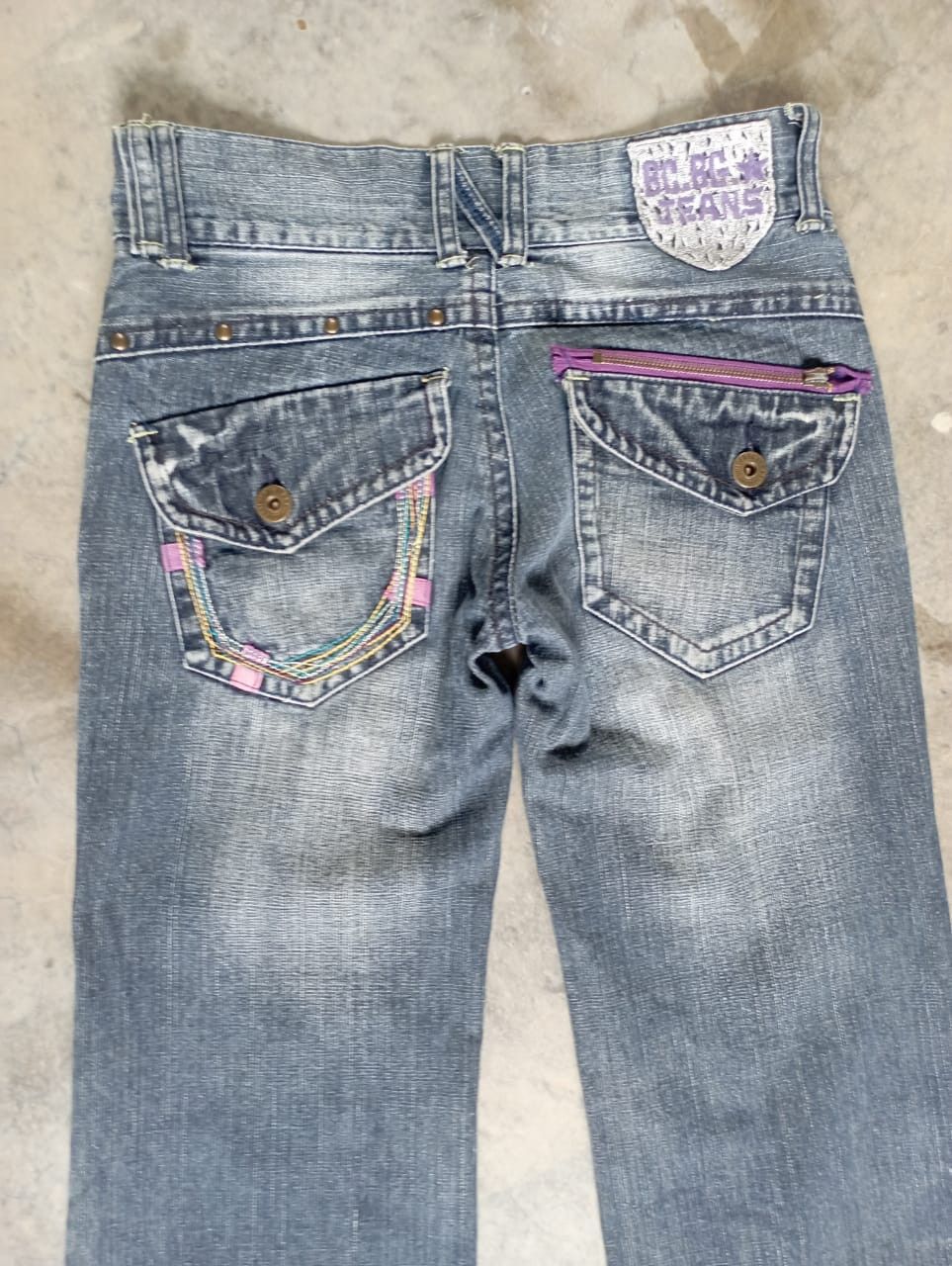Tornado Mart Super Flare Jeans Black Stone Wash B.C.B.G Bootcut Jeans Size US 28 / EU 44 - 5 Thumbnail