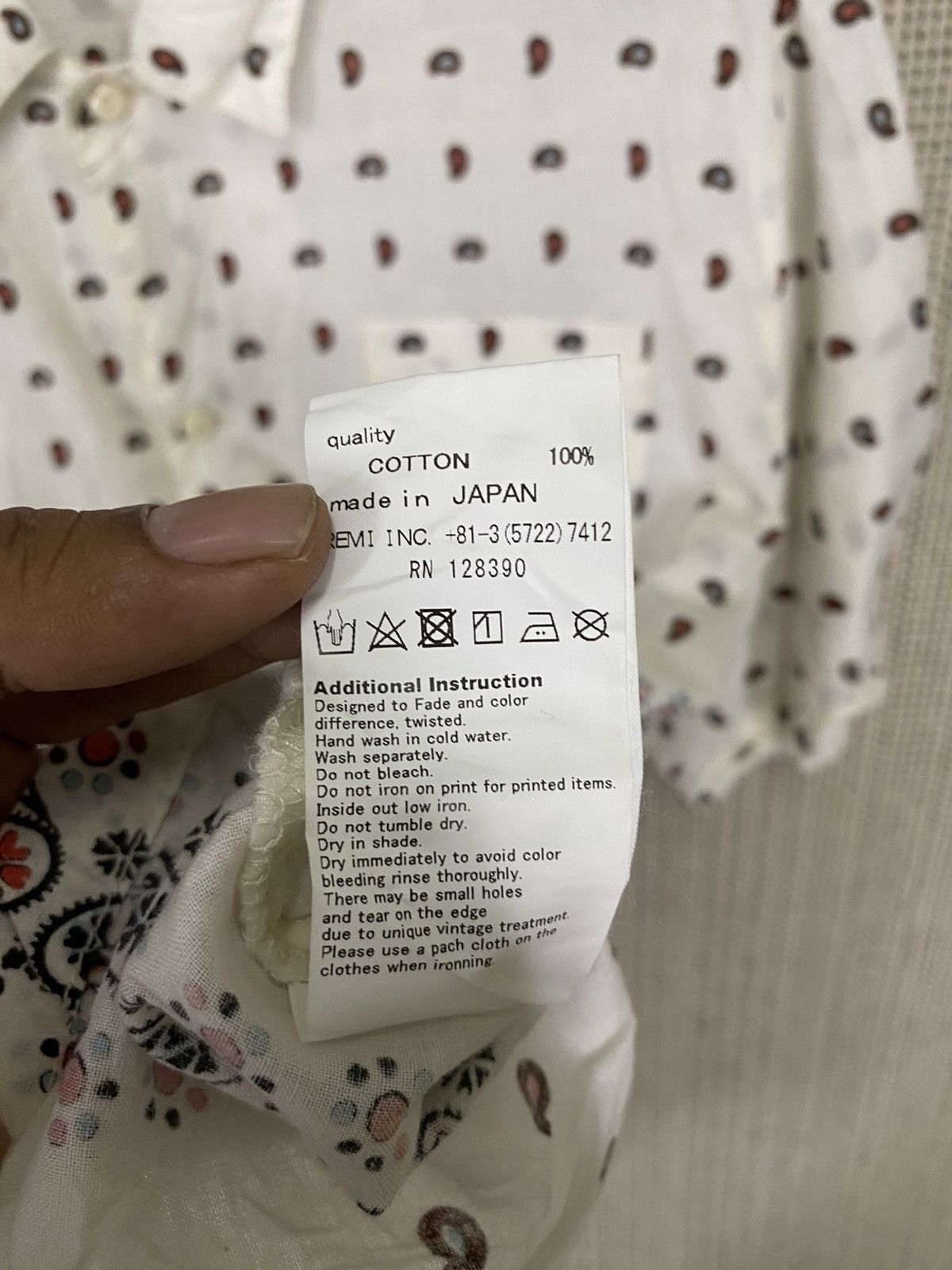 Remi Relief Vintage remi relief mesh button shirt bandana pattern L Size US L / EU 52-54 / 3 - 8 Thumbnail