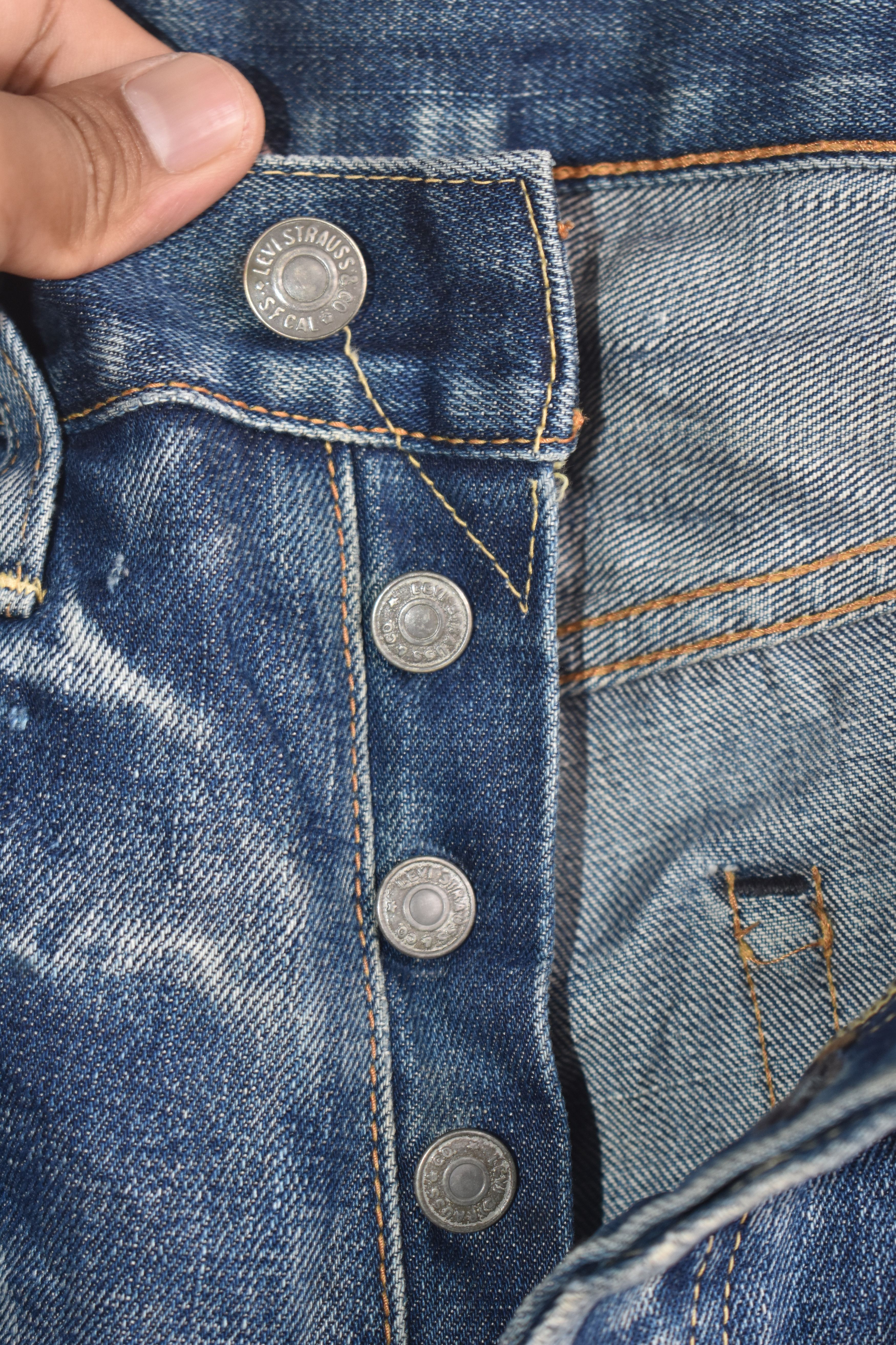 Levi's × Vintage Rare 🔥 90'S Levis 501 Big E Selvedge W30 Size US 30 / EU 46 - 6 Thumbnail