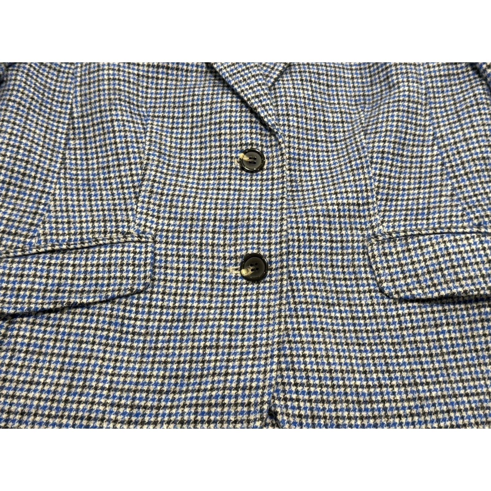 Talbots VINTAGE Talbots Aberdeen Blazer Jacket Size 8 Houndstooth 2 Buttons Surgeon Cuffs NWOT Size M / US 6-8 / IT 42-44 - 3 Thumbnail