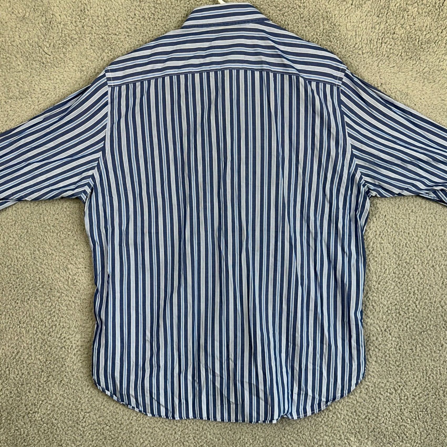 American Eagle Outfitters VINTAGE American Eagle Shirt Button Up Mens XL Blue Striped Long Sleeve Size US XL / EU 56 / 4 - 2 Thumbnail
