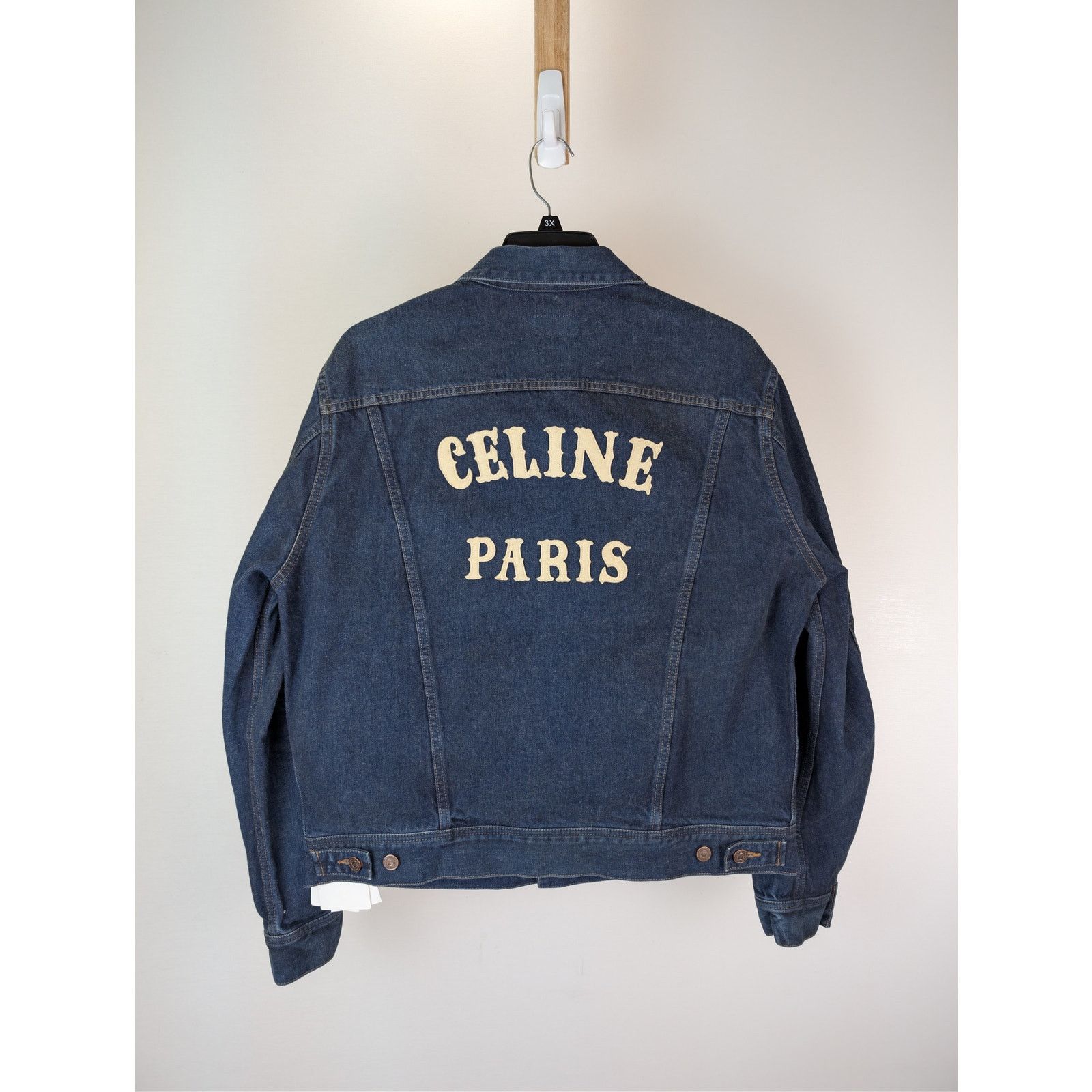 Celine o1rshd1 CELINE PARIS patch on the back Trucker Denim Jacket Size US L / EU 52-54 / 3 - 16 Thumbnail