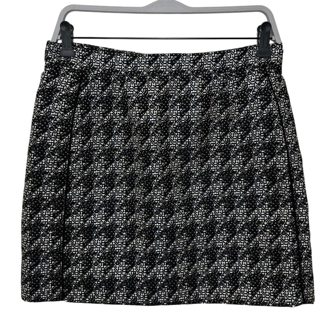 Marc by Marc Jacobs Marc By Marc Jacobs Black/White/Blue Houndstooth Zip Skirt Size 28" / US 6 / IT 42 - 1 Thumbnail