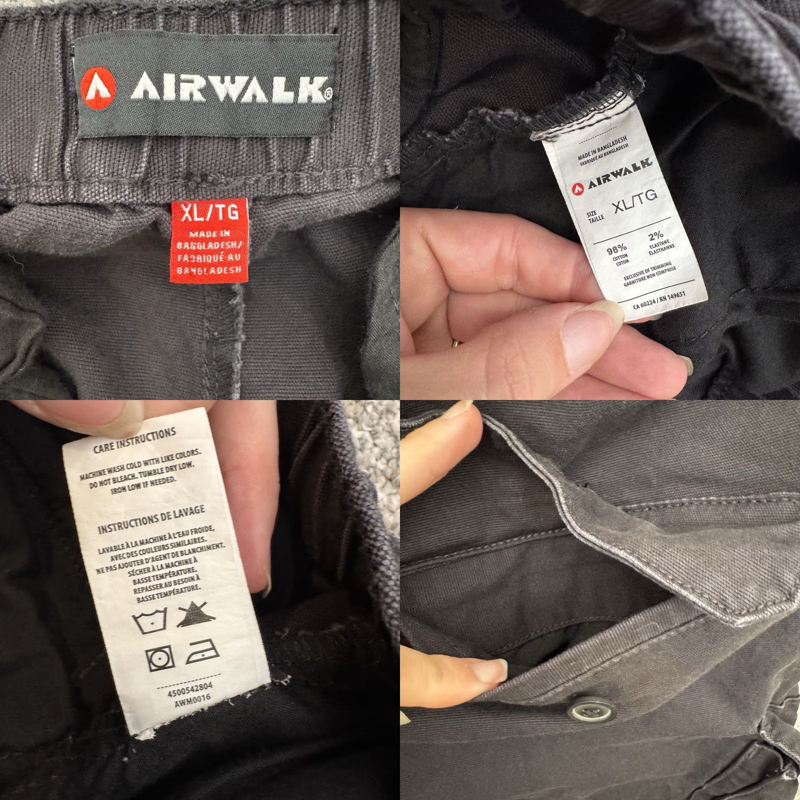 Airwalk Airwalk Tapered Cargo Pants XL Men Black Twill Cargo Pocket Grunge Streetwear Skater Urban Fall Spring Summer Comfort Crew Style Pants Size US 36 / EU 52 - 8 Thumbnail