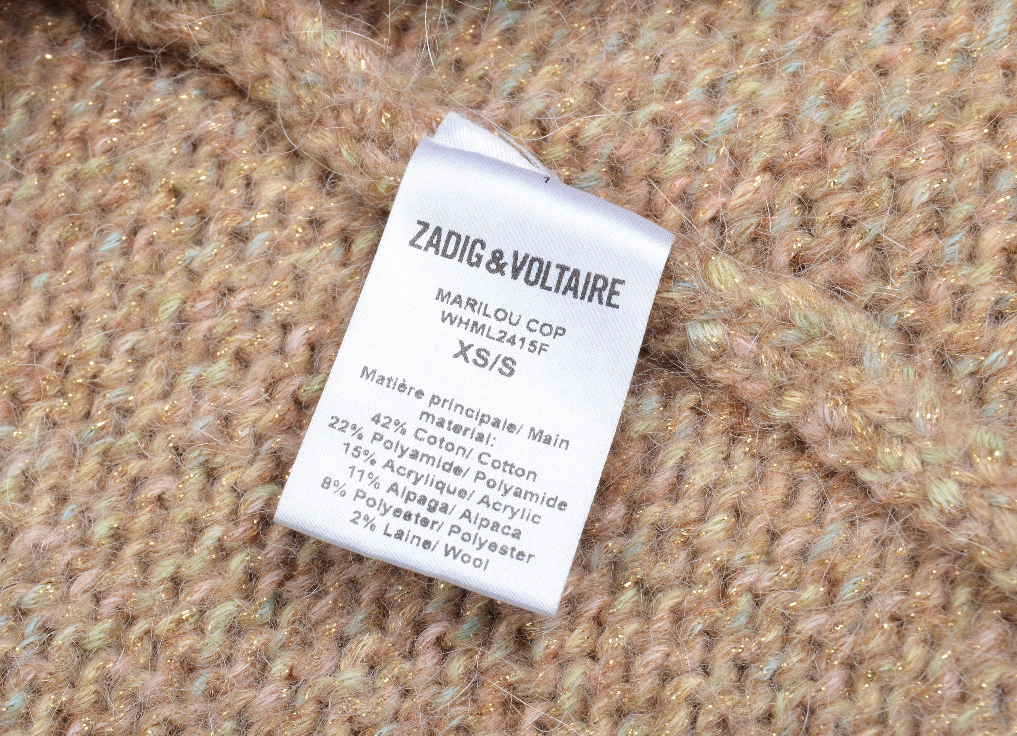 Zadig & Voltaire Zadig & Voltaire Alpaca Wool Blend Shiny Open Cardigan Size XS / US 0-2 / IT 36-38 - 9 Thumbnail