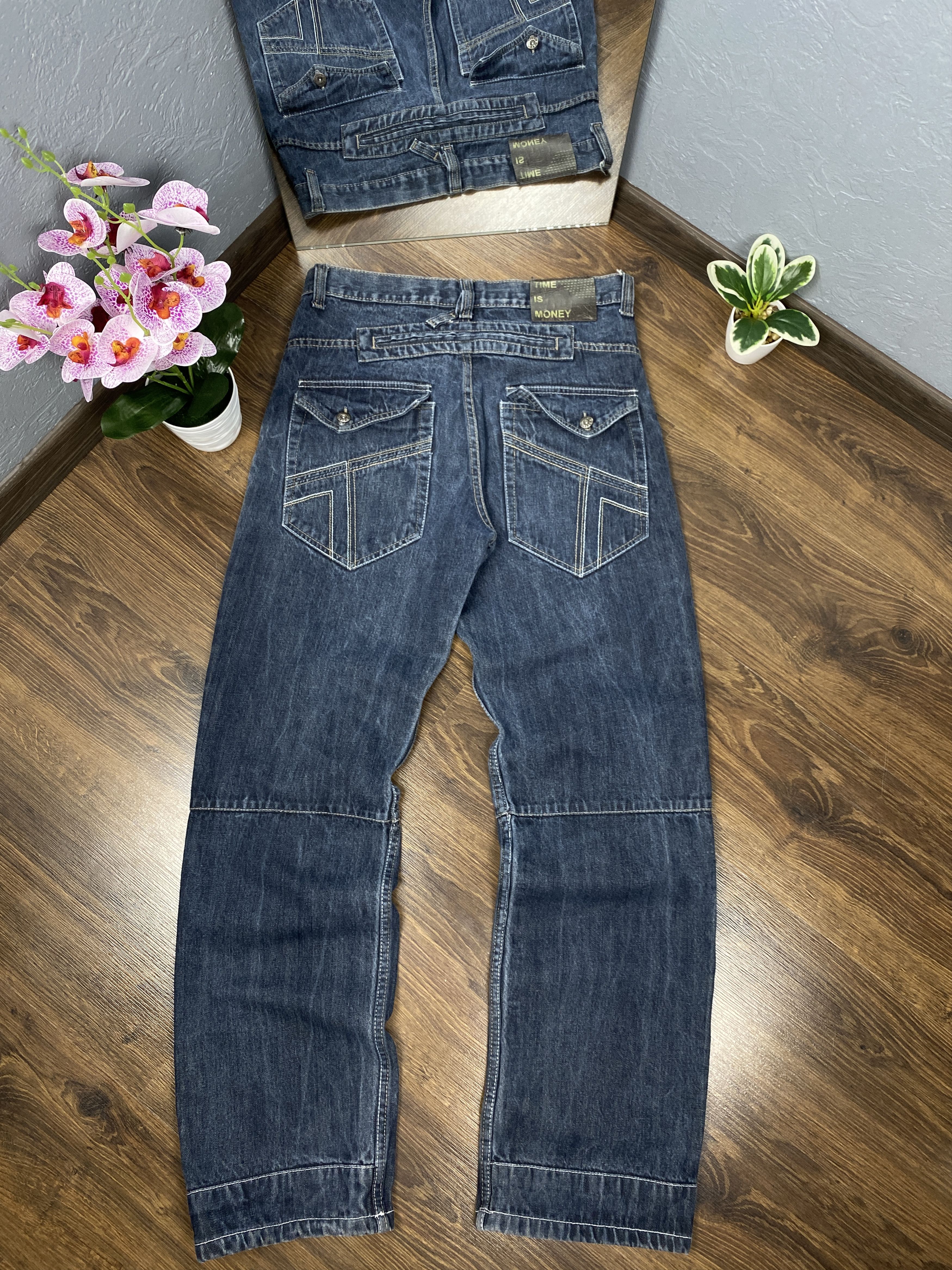 Time IS Money vintage skate jeans denim pants y2k