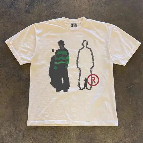 Japanese Brand White retro street trend boy print t-shirt Size US L / EU 52-54 / 3 - 1 Thumbnail