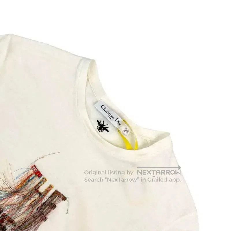 Dior color fringe embroidered short sleeve t-shirt. Size US XS / EU 42 / 0 - 3 Thumbnail