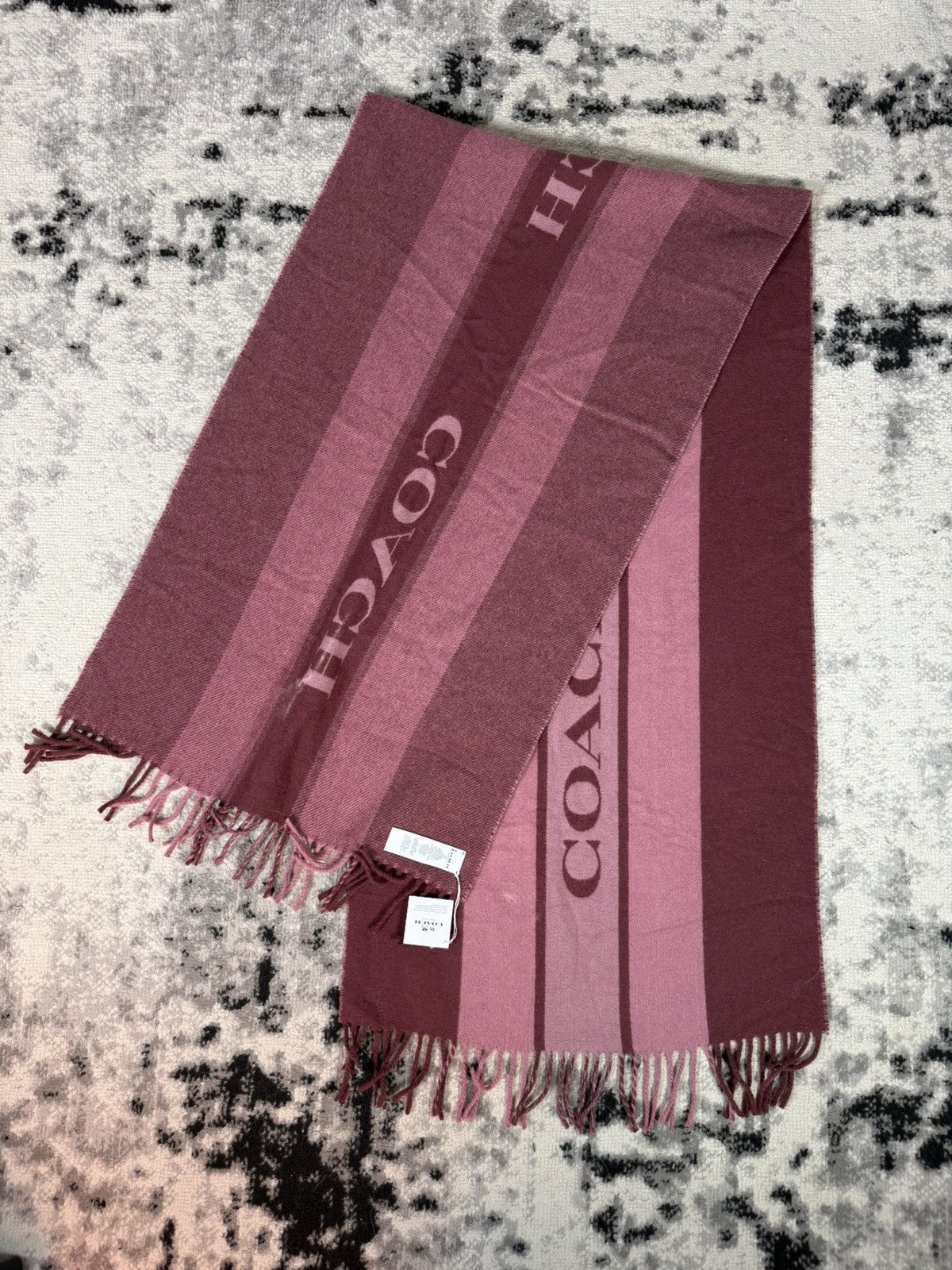 Coach BNWT Coach Varsity Strip Oversized Muffler Wool Scarf Size ONE SIZE - 1 Thumbnail
